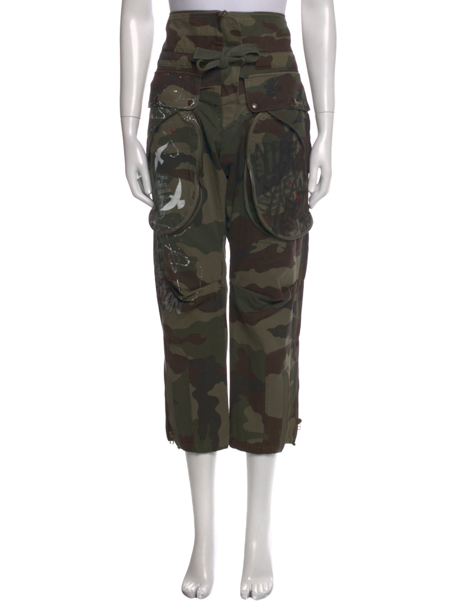 Faith Connexion Camouflage Print Straight Leg Pants