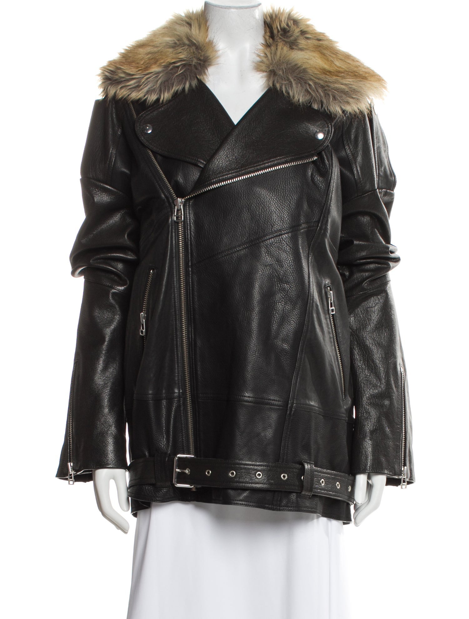 Faith Connexion Leather Biker Jacket