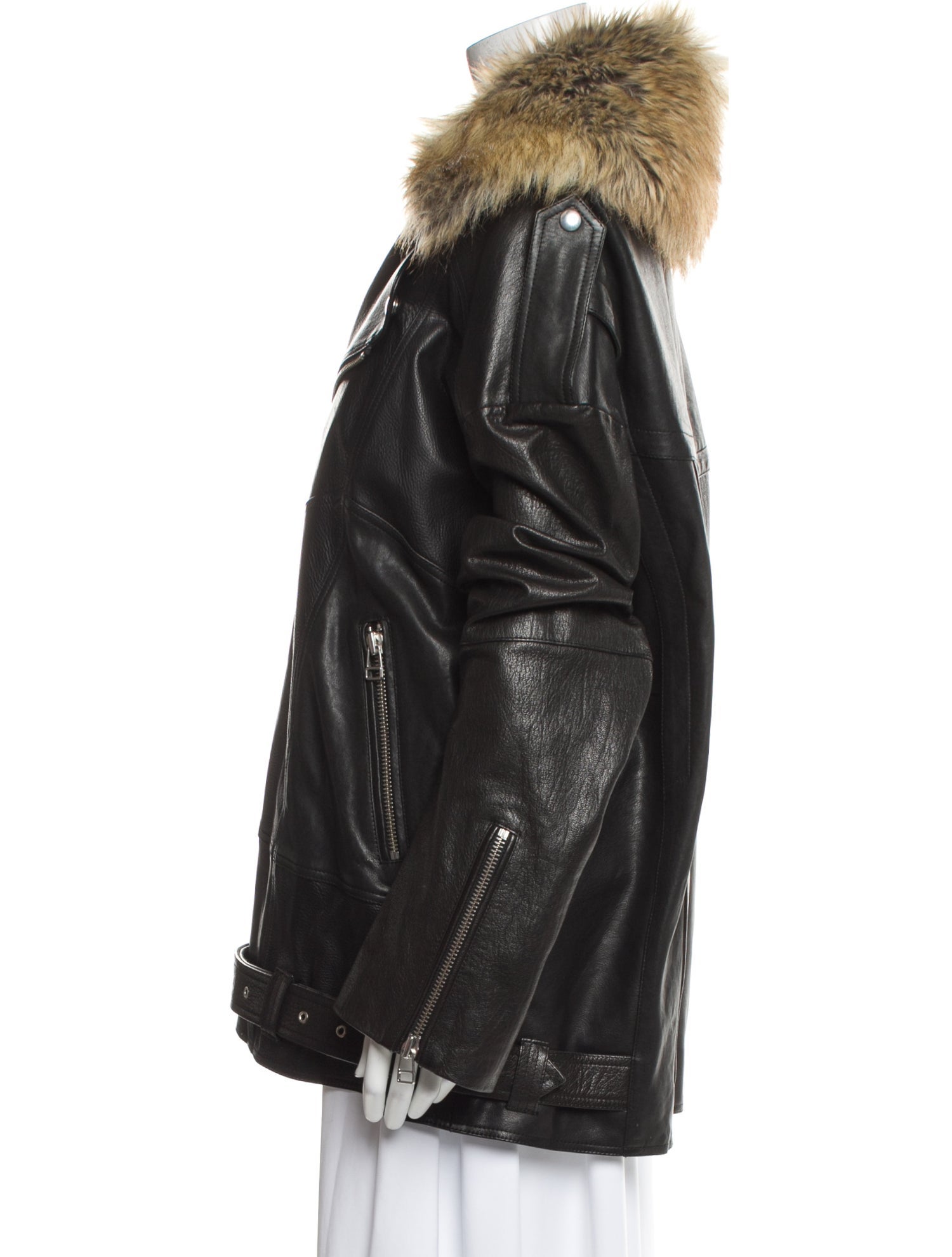 Faith Connexion Leather Biker Jacket