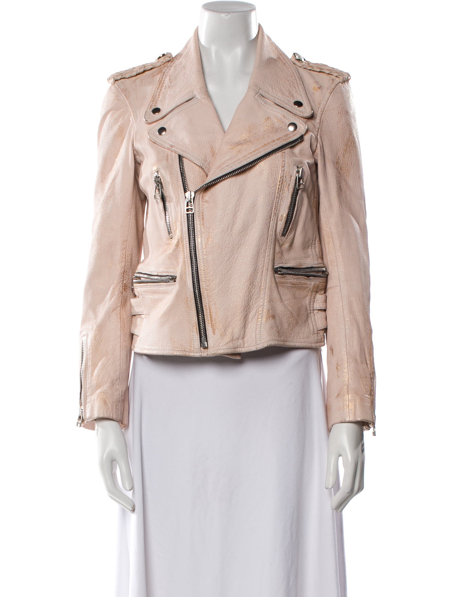 Faith Connexion Lamb Leather Biker Jacket