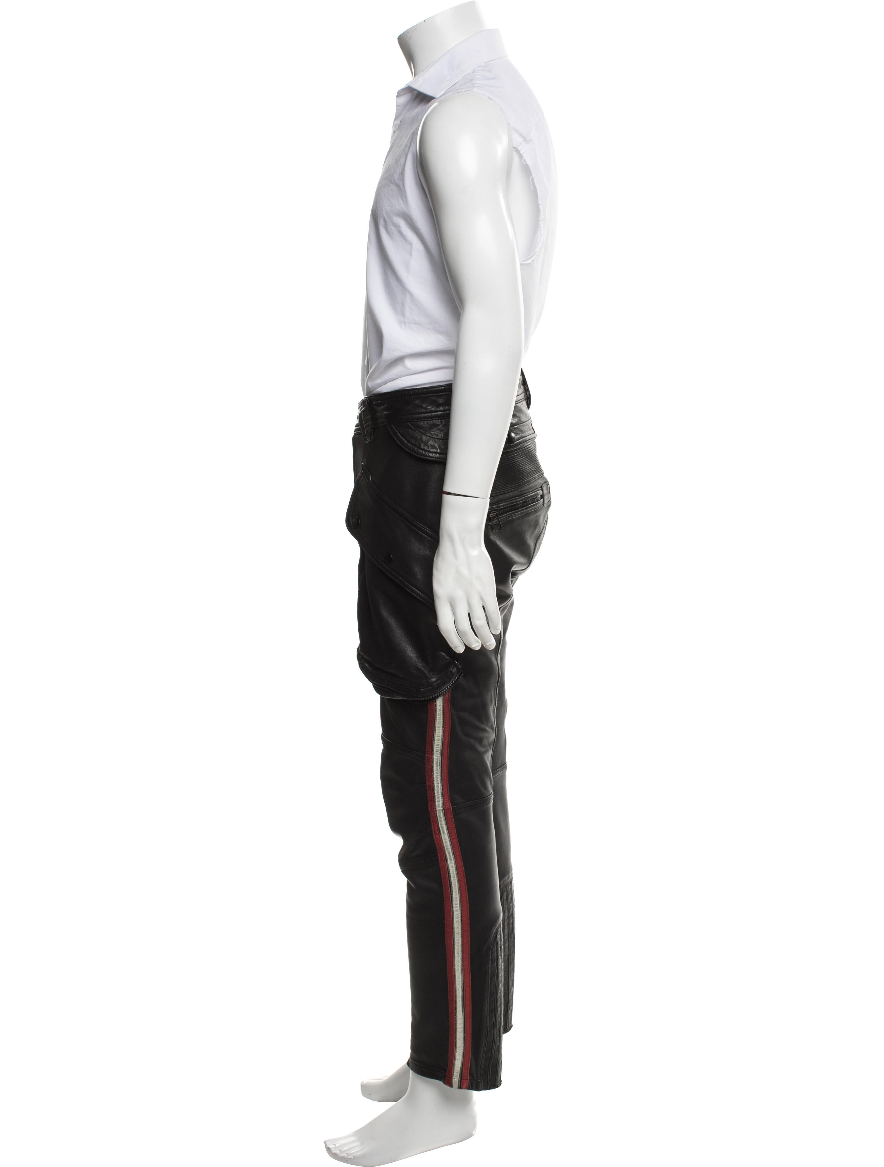 Faith Connexion Lamb Leather Cargo Pants