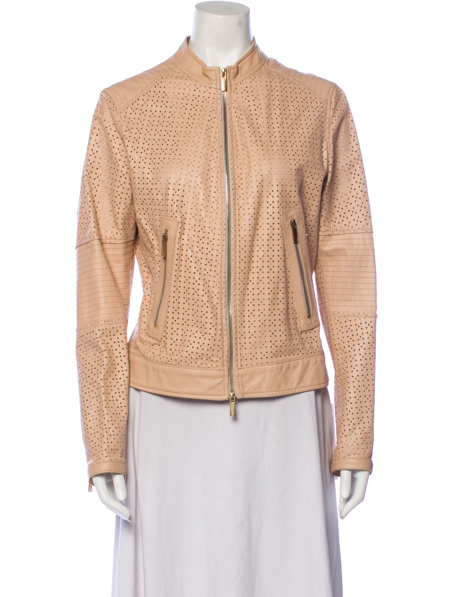 Flo & Clo Leather Patterned Jacket