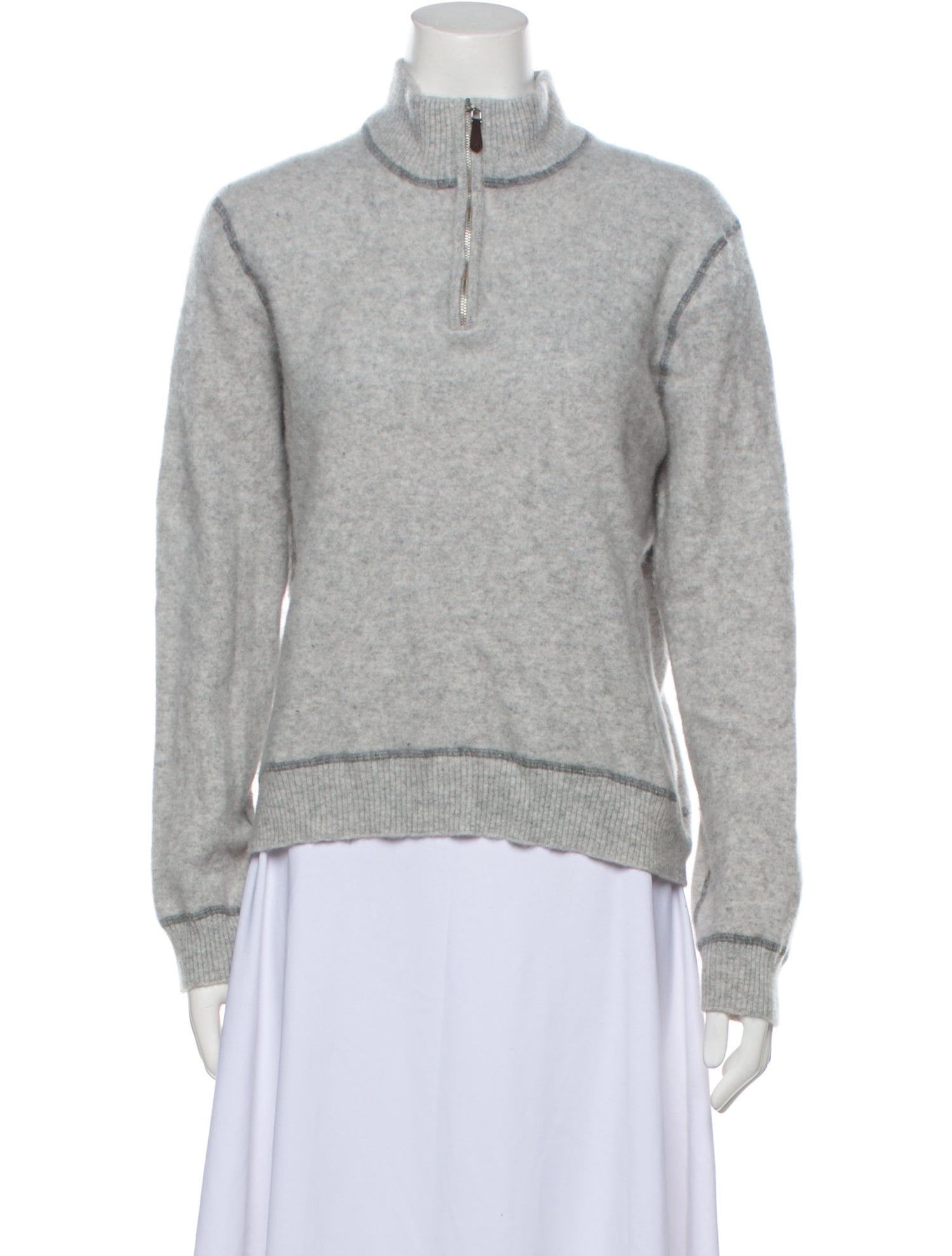 Forte Cashmere Cashmere Mock Neck Sweater