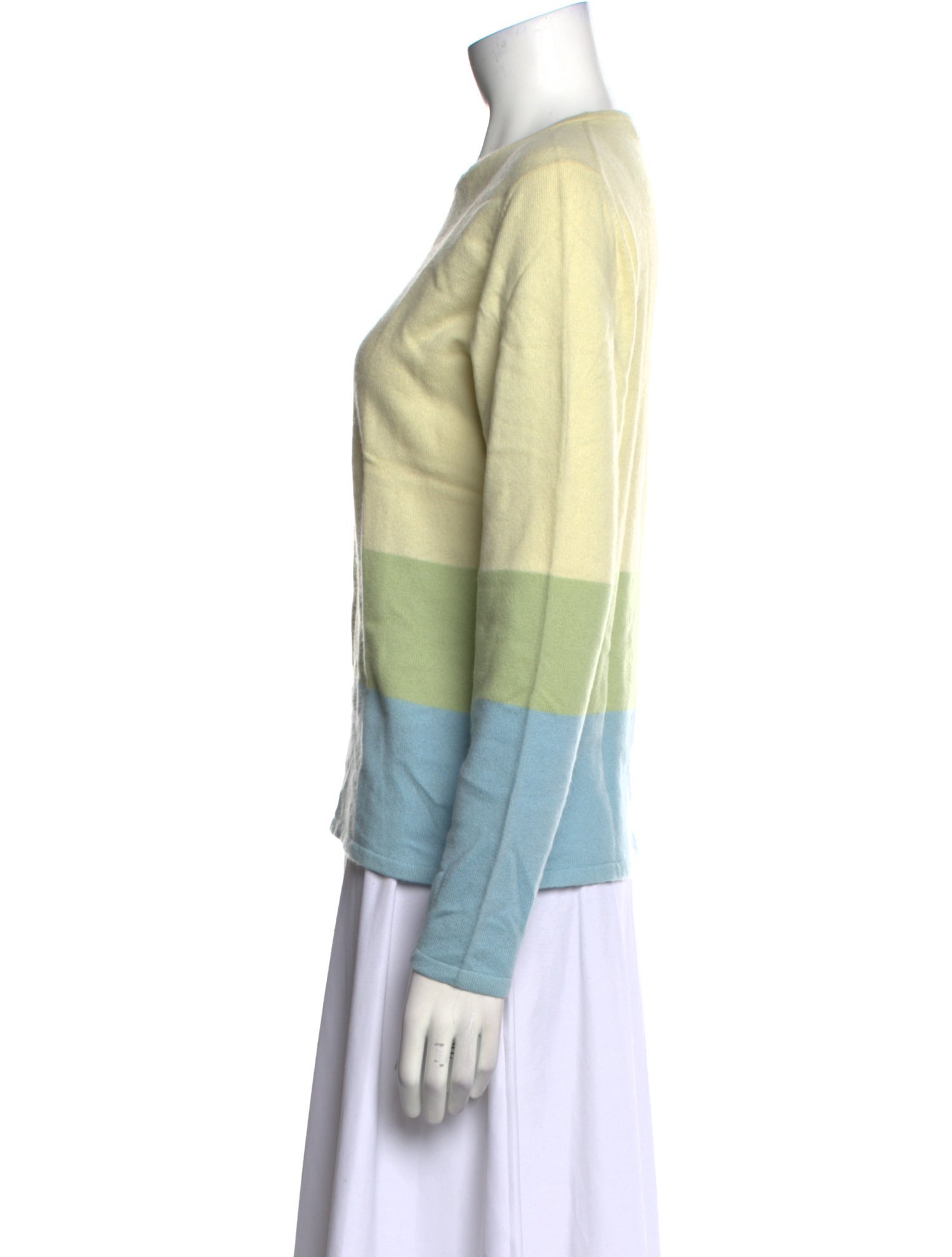 Forte Cashmere Cashmere Colorblock Pattern Sweater