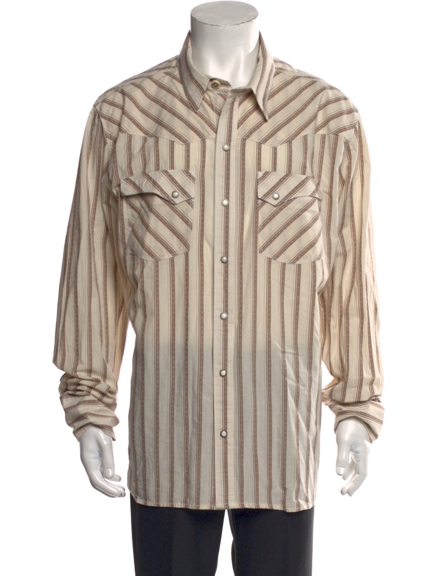 Freenote Cloth Striped Long Sleeve Western Shirt