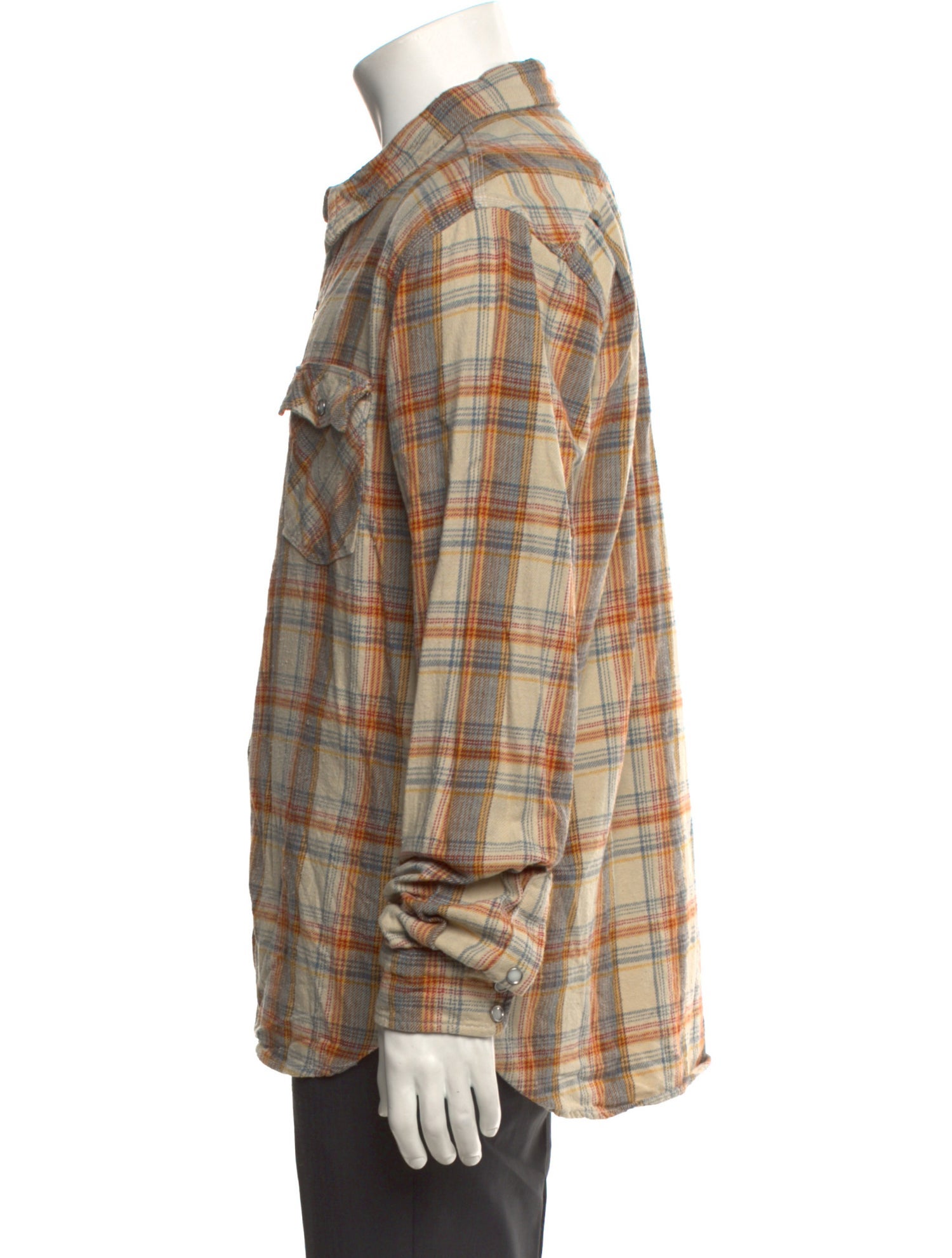 Freenote Cloth Plaid Print Long Sleeve Western Shirt