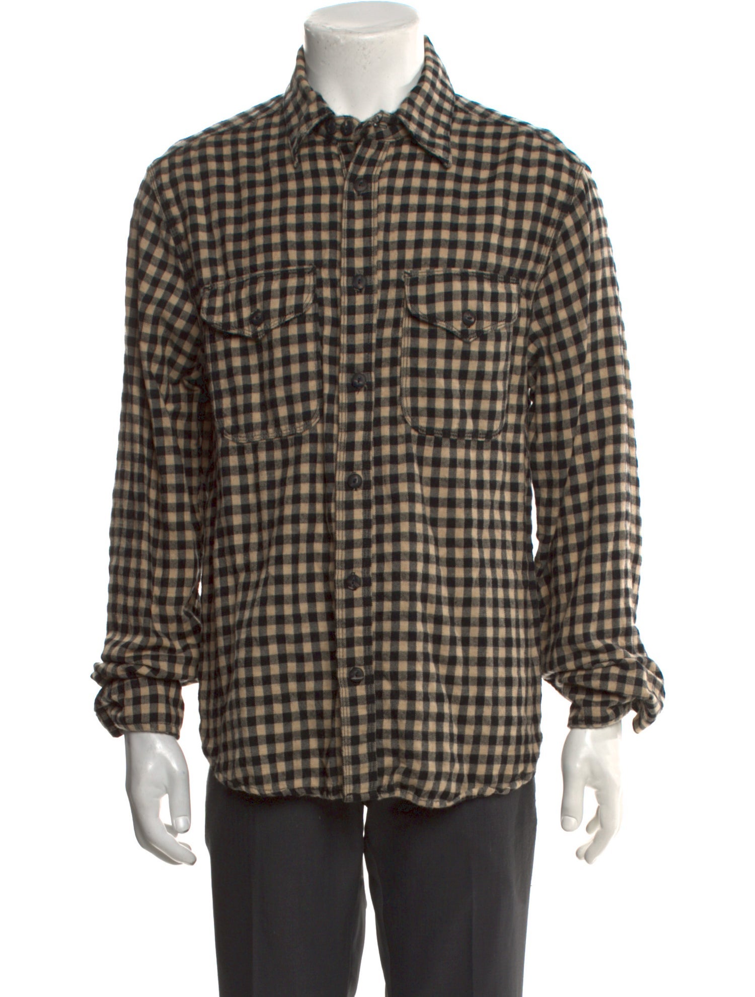 Freenote Cloth Plaid Print Long Sleeve Shirt