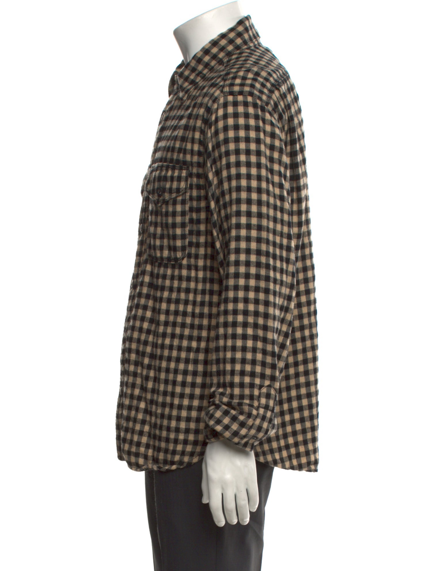 Freenote Cloth Plaid Print Long Sleeve Shirt