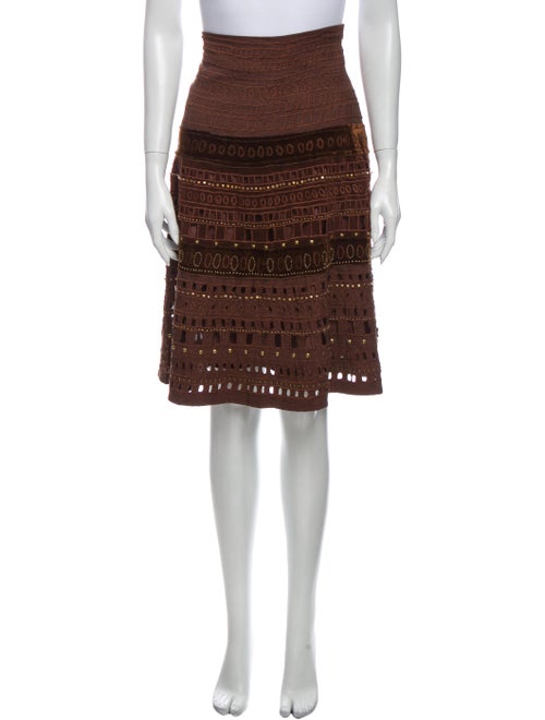 Christopher Fischer Printed Knee-Length Skirt Brow