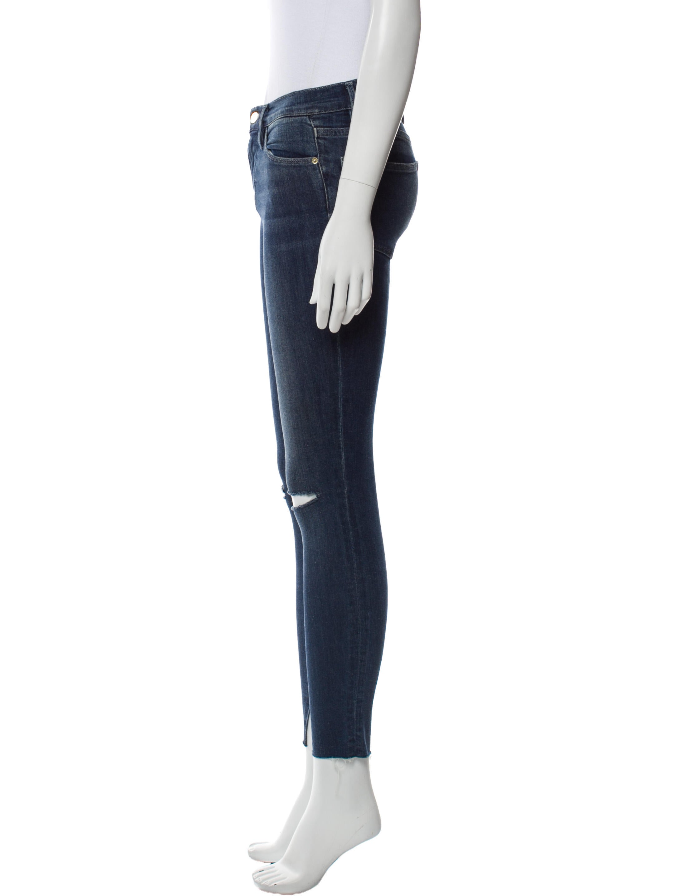 FRAME Mid-Rise Skinny Leg Jeans