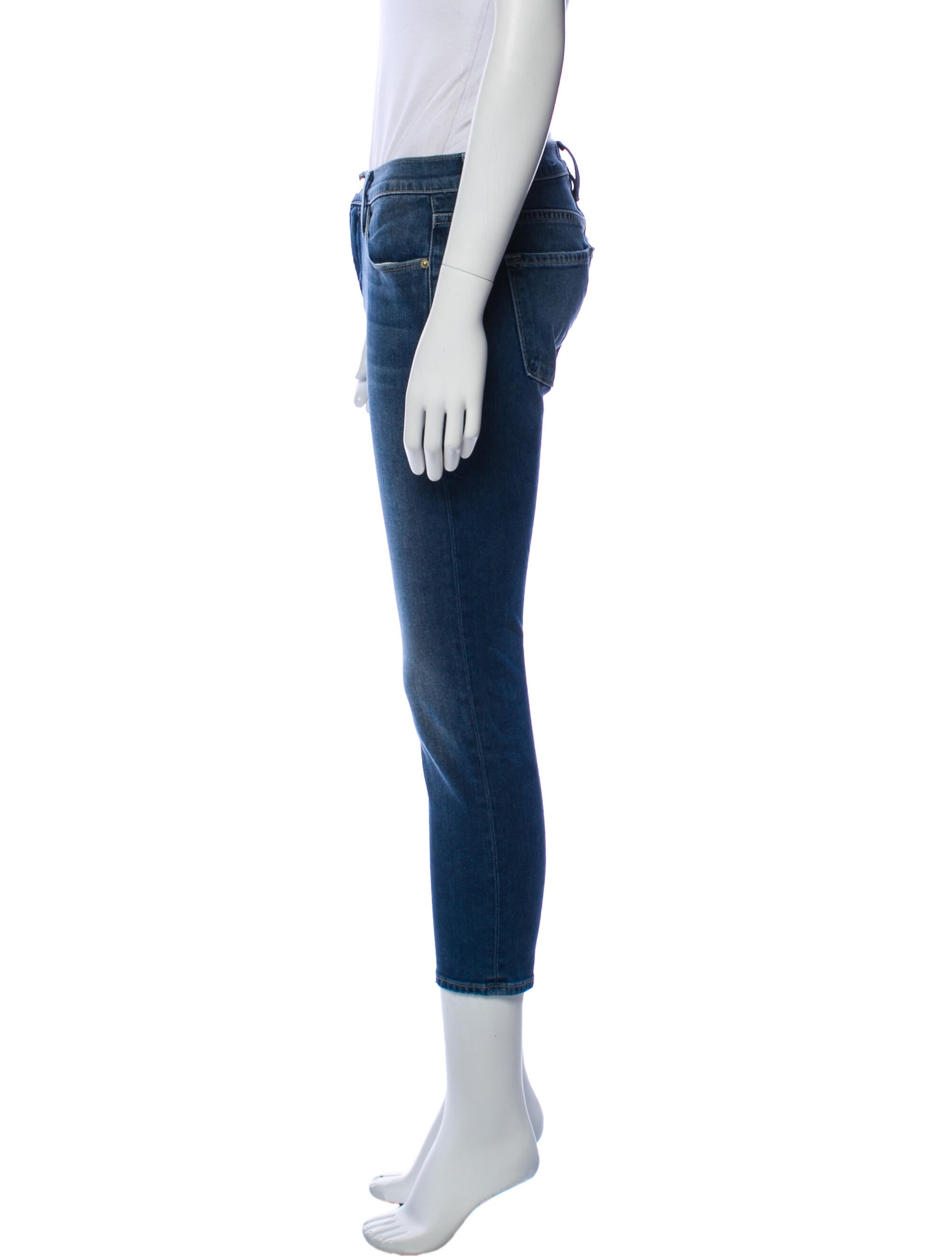 FRAME Mid-Rise Skinny Leg Jeans