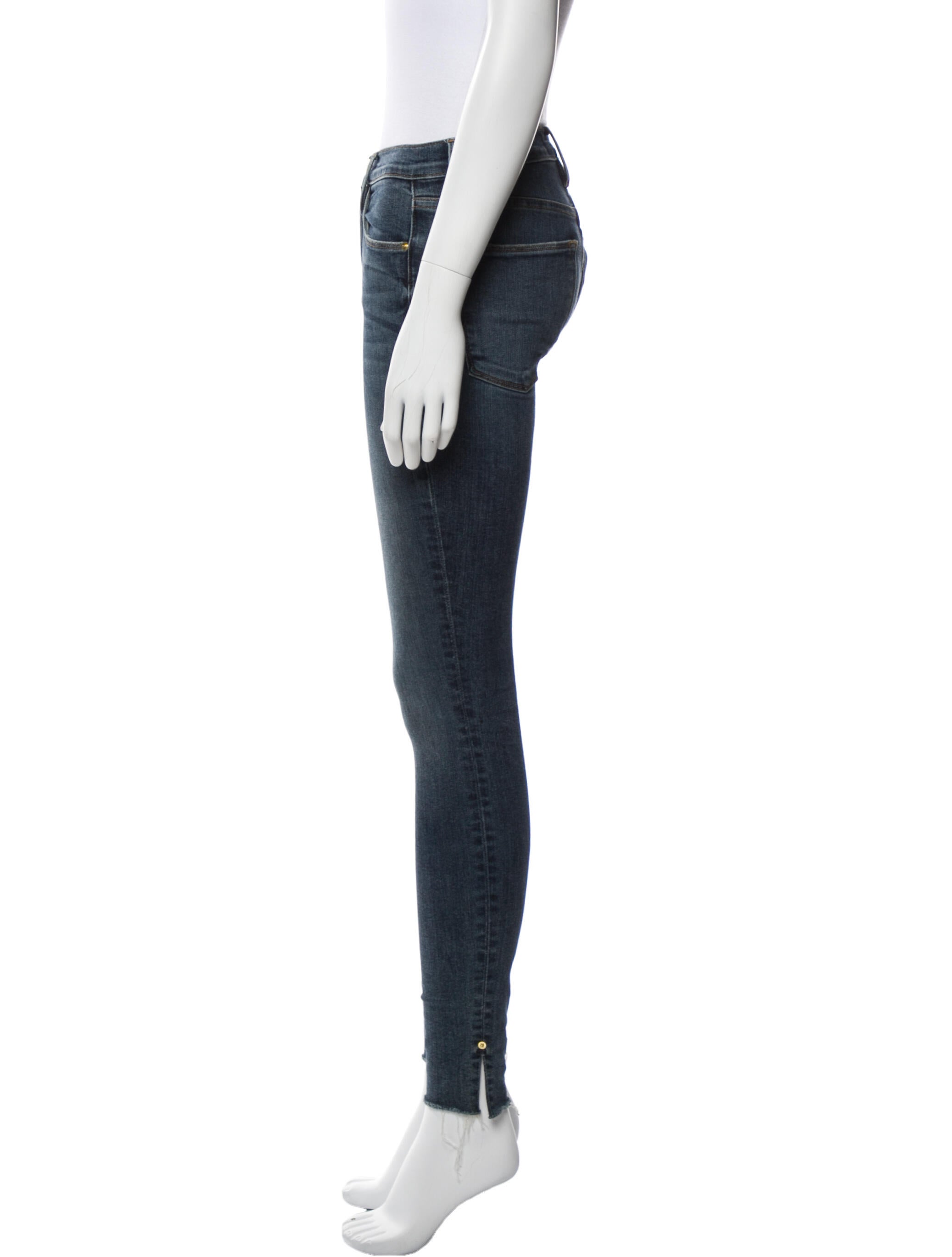 FRAME Mid-Rise Skinny Leg Jeans