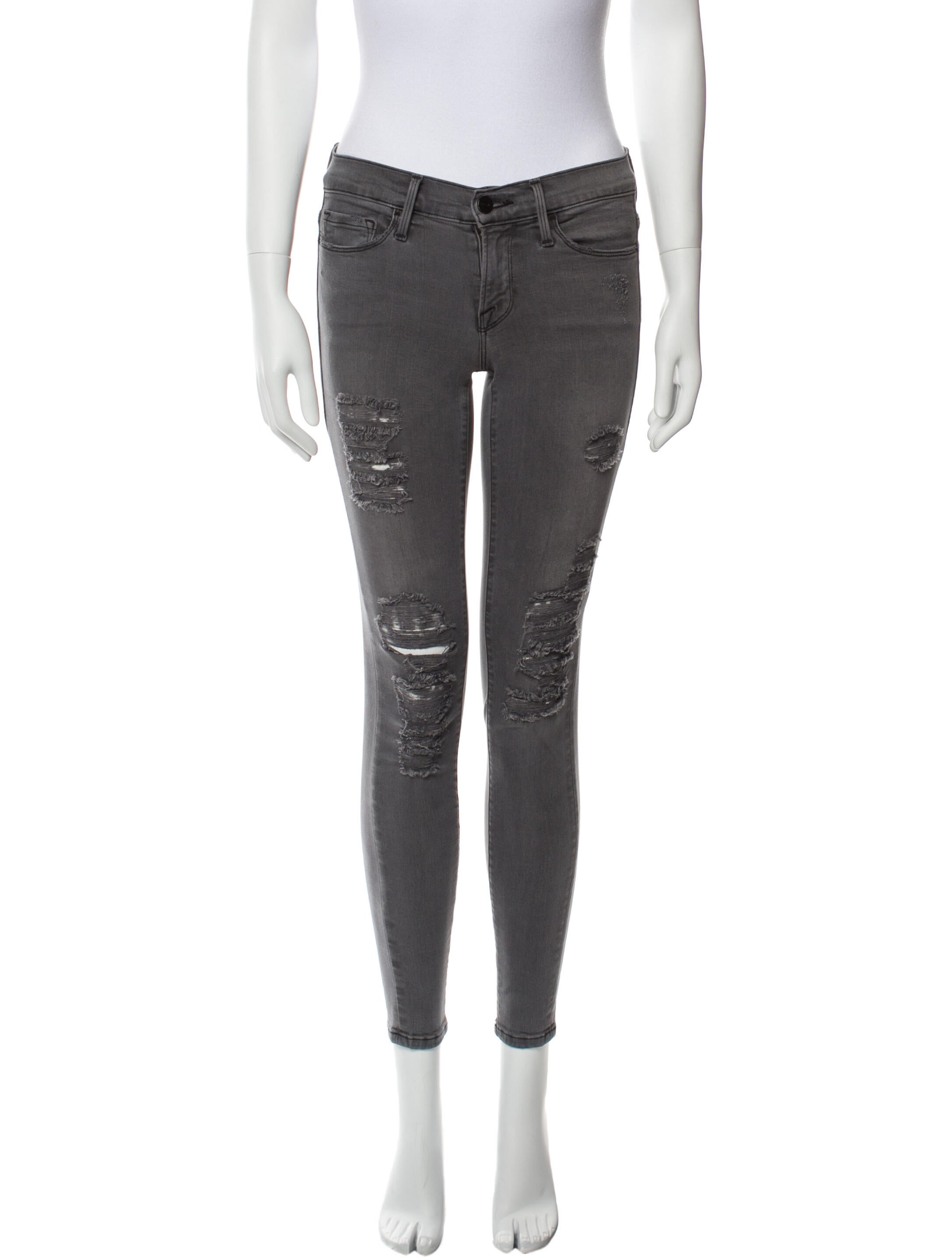 FRAME Low-Rise Skinny Leg Jeans