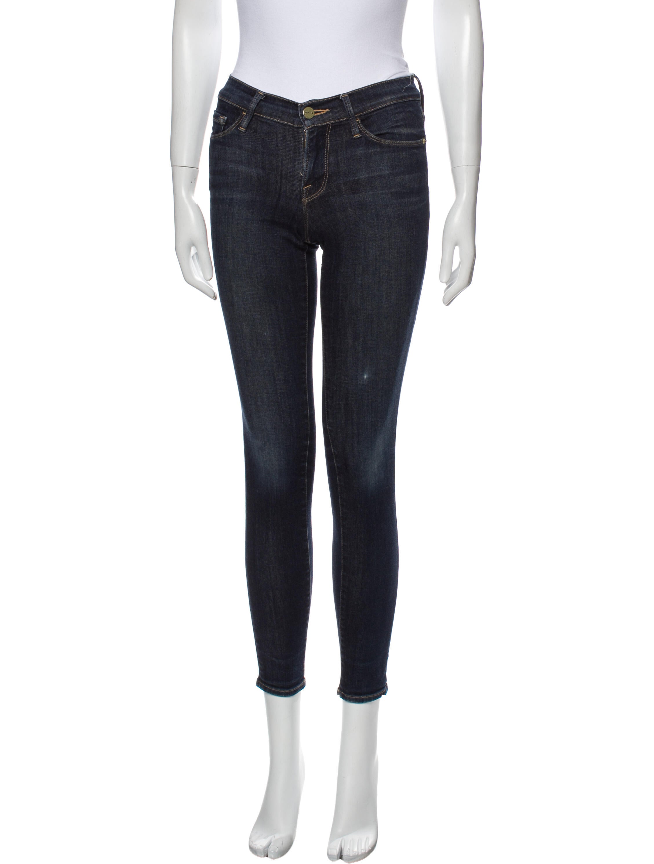 FRAME Low-Rise Skinny Leg Jeans