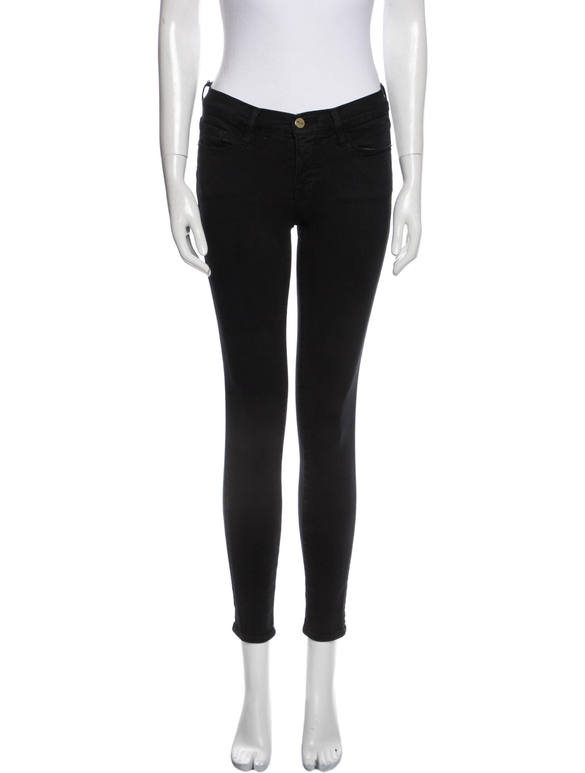 FRAME Mid-Rise Skinny Leg Jeans