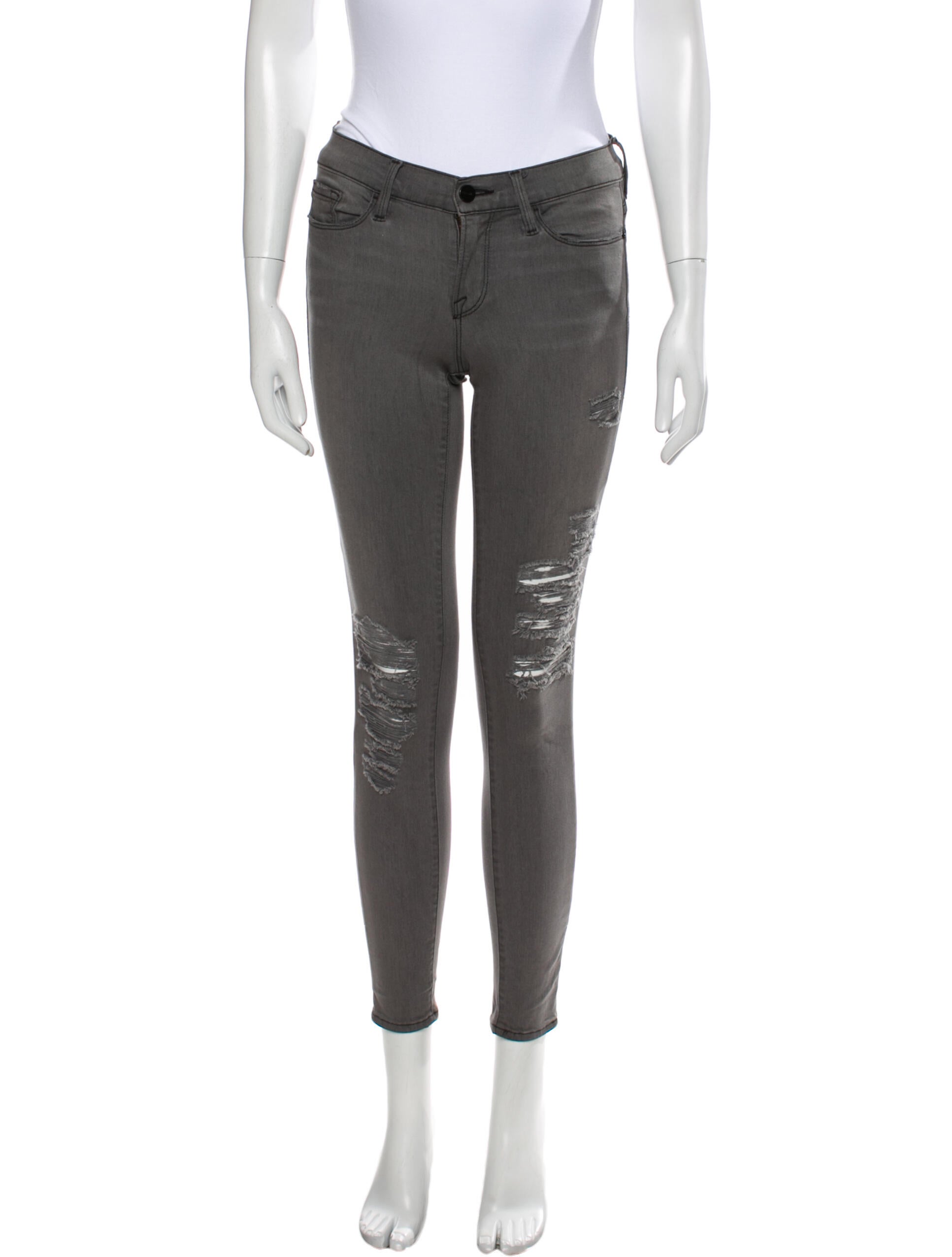 FRAME Mid-Rise Skinny Leg Jeans