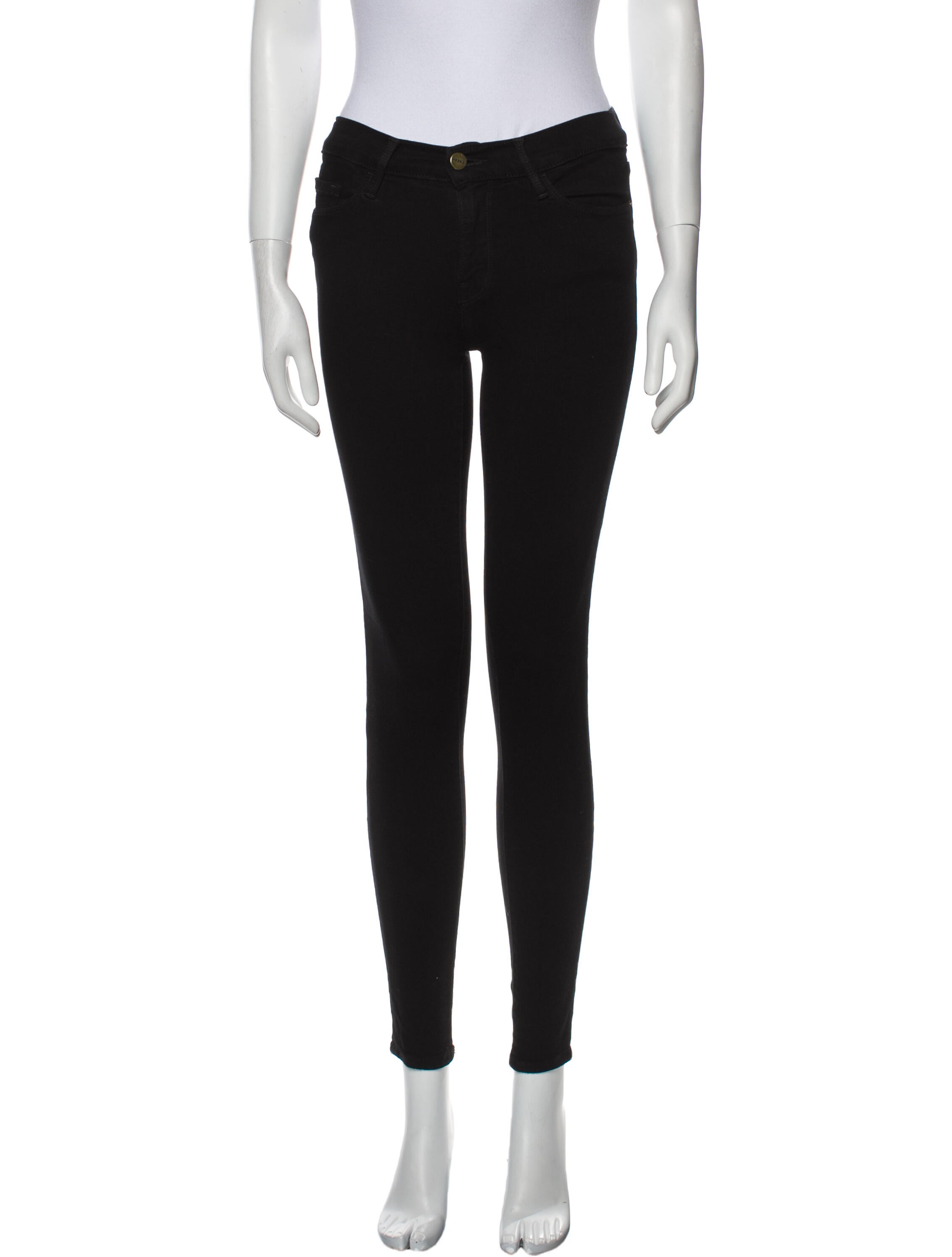 FRAME Mid-Rise Skinny Leg Jeans