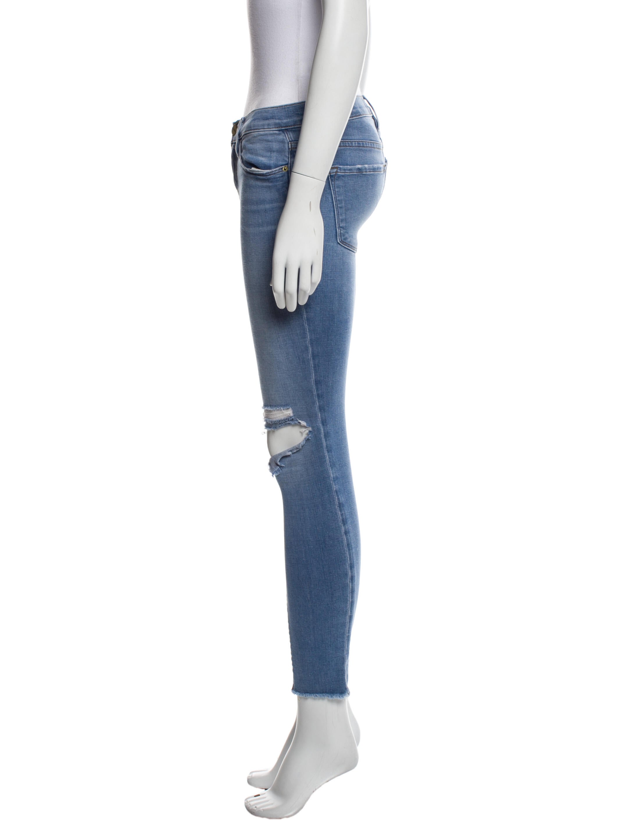 FRAME Low-Rise Skinny Leg Jeans