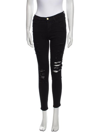 FRAME Mid-Rise Skinny Leg Jeans
