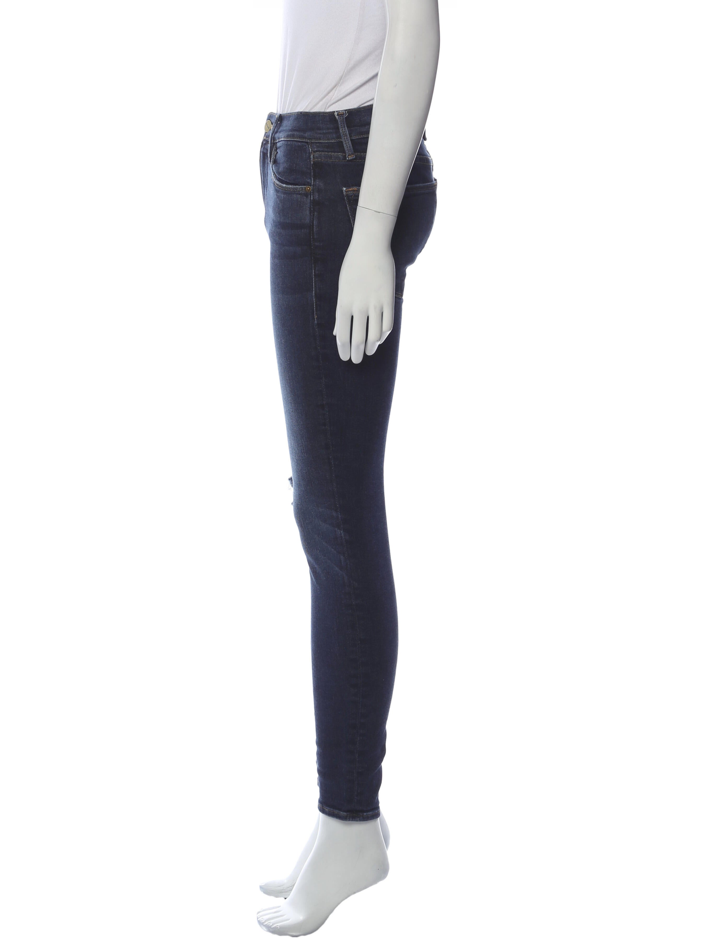 FRAME Mid-Rise Skinny Leg Jeans