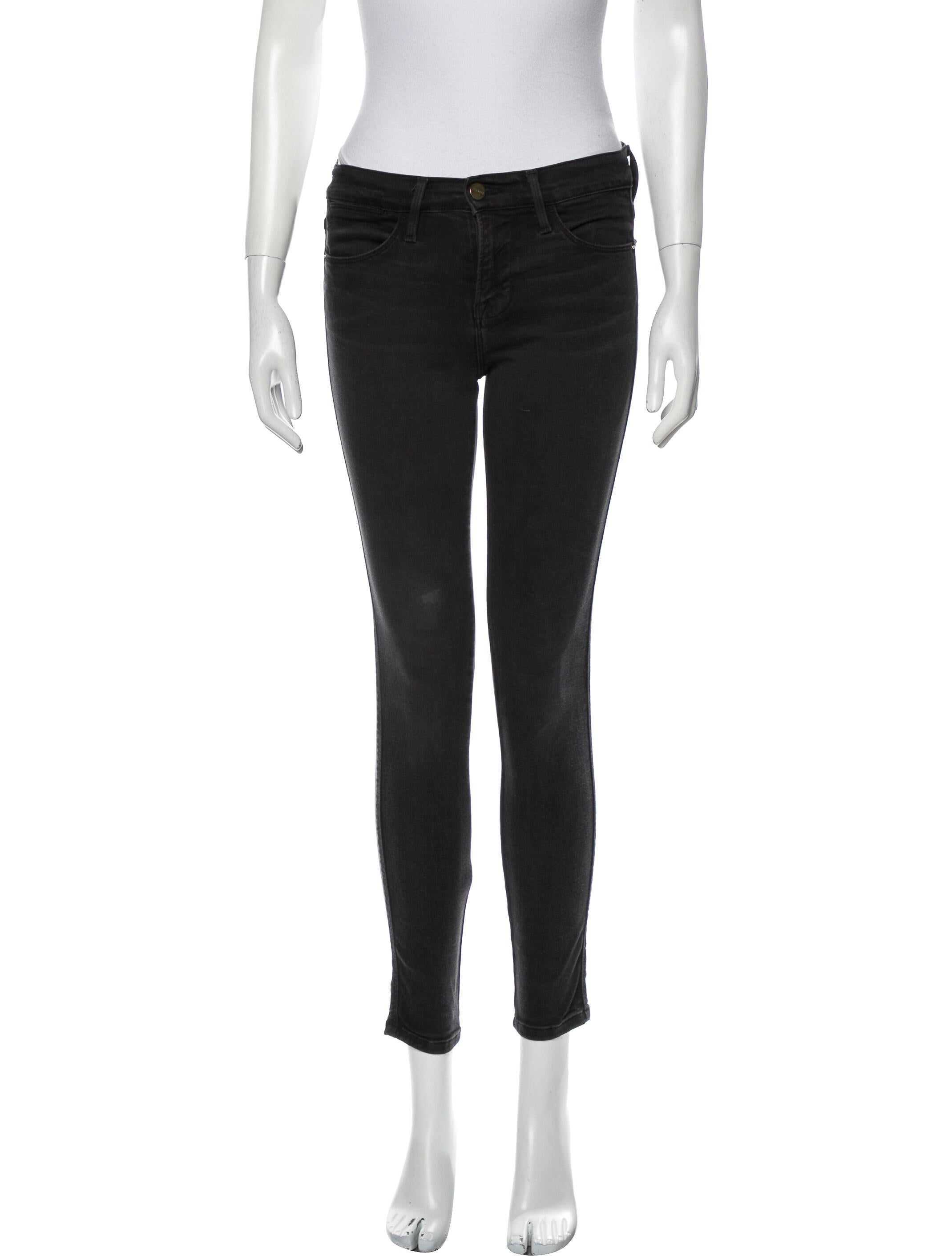 FRAME Mid-Rise Skinny Leg Jeans