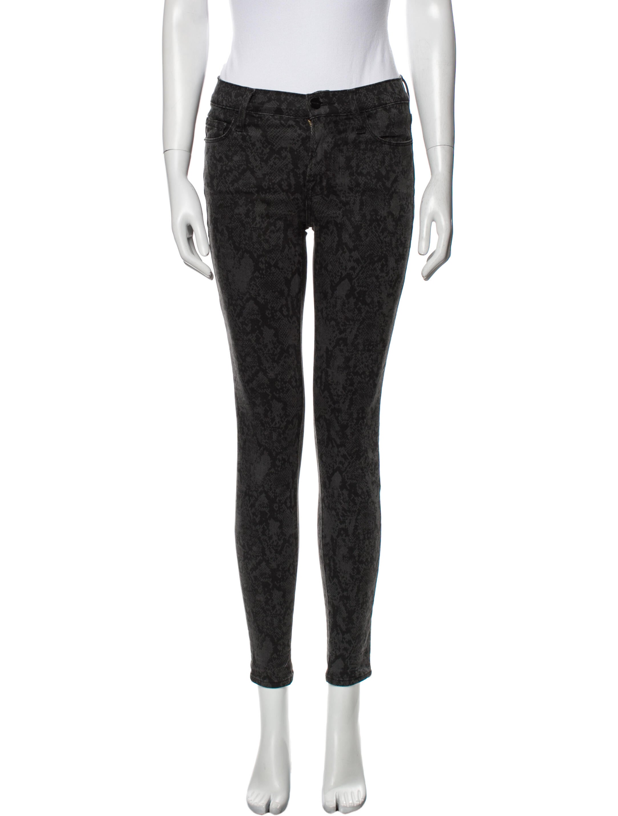 FRAME Mid-Rise Skinny Leg Jeans