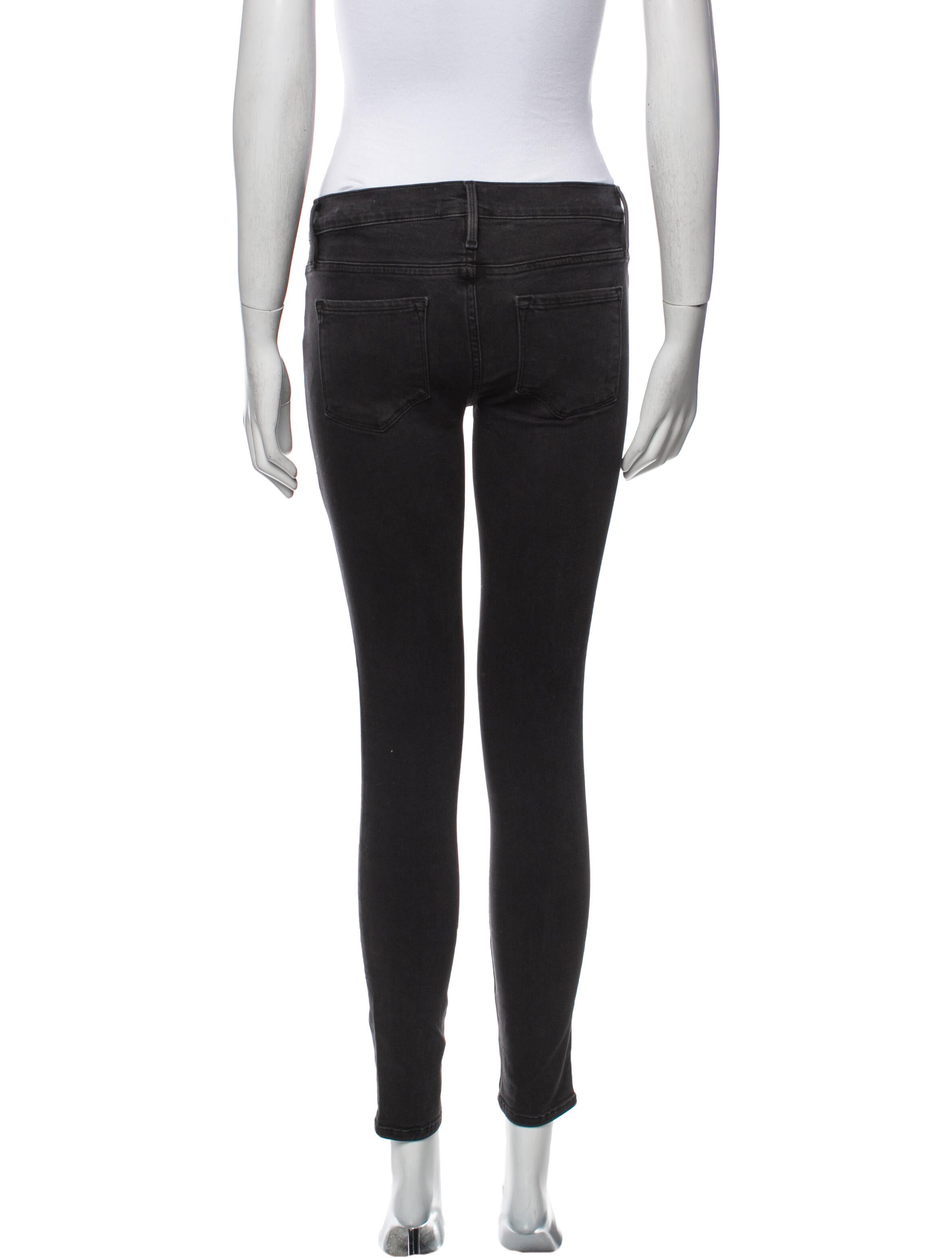 FRAME Mid-Rise Skinny Leg Jeans