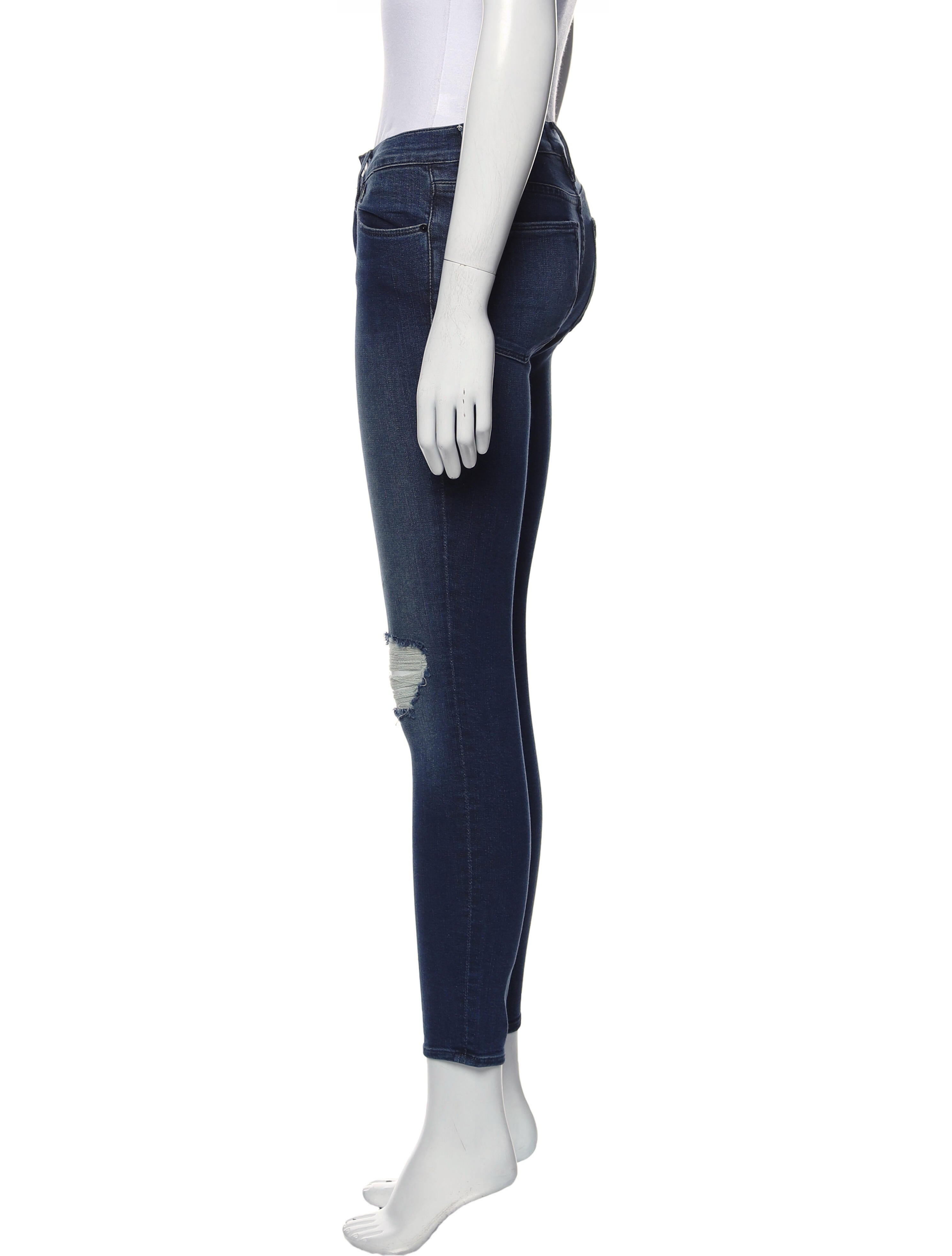 FRAME Mid-Rise Skinny Leg Jeans