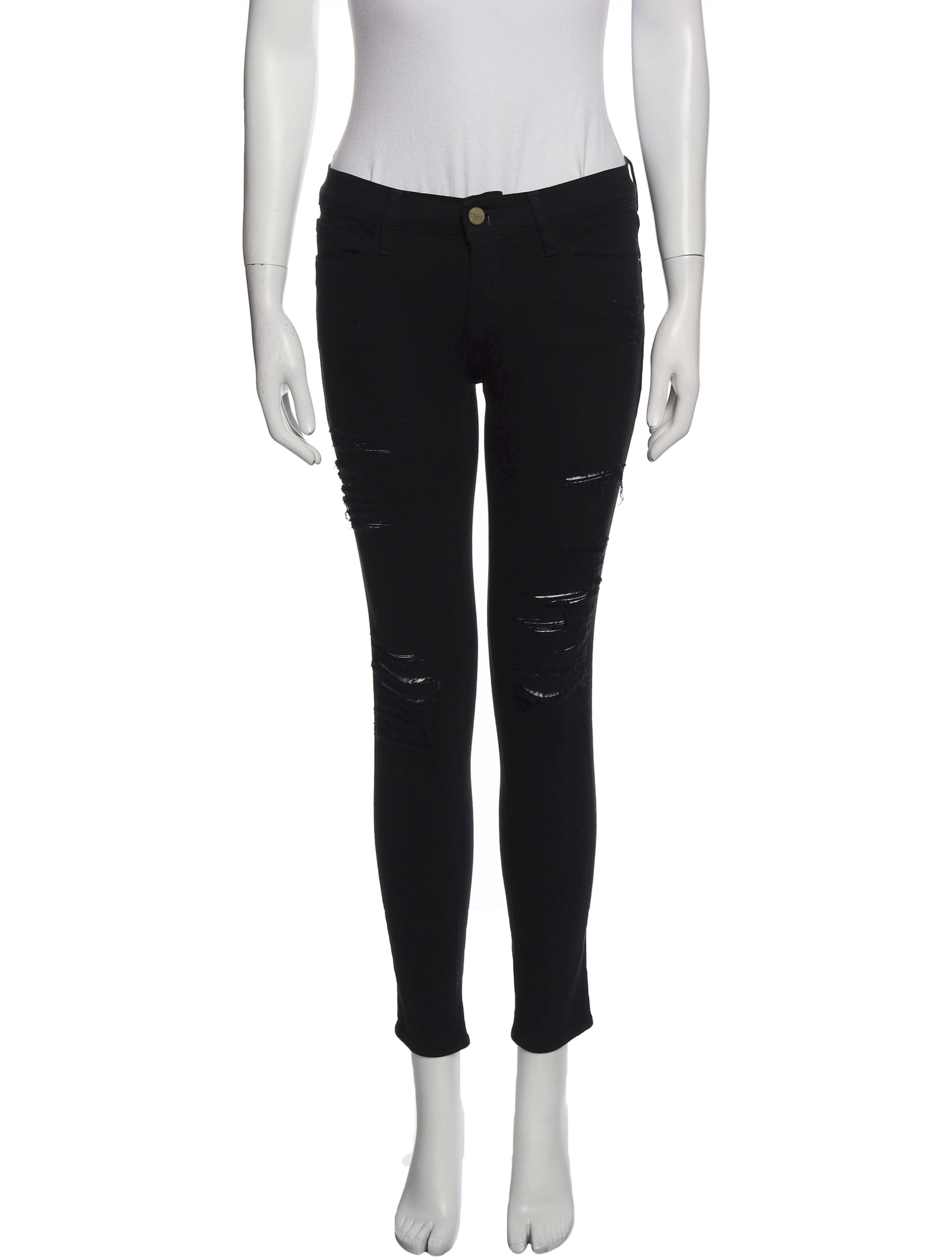 FRAME Mid-Rise Skinny Leg Jeans