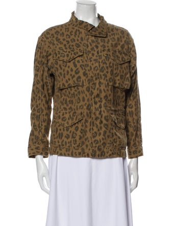 FRAME Animal Print Utility Jacket