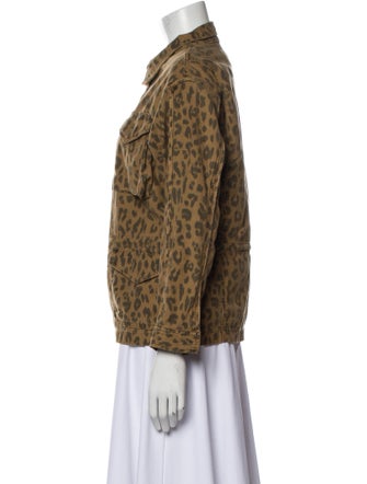 FRAME Animal Print Utility Jacket