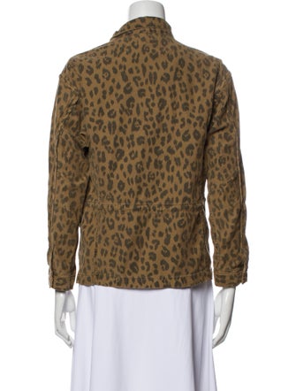 FRAME Animal Print Utility Jacket