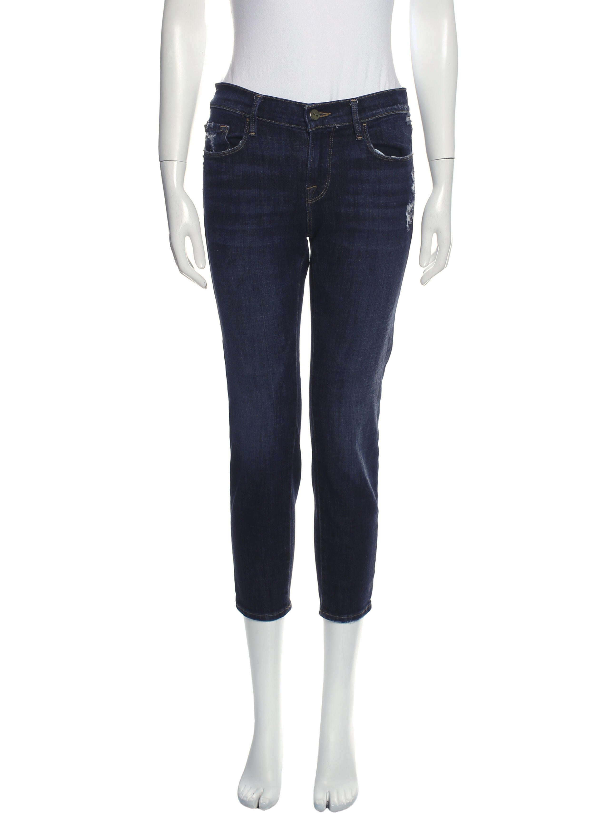FRAME Mid-Rise Skinny Leg Jeans