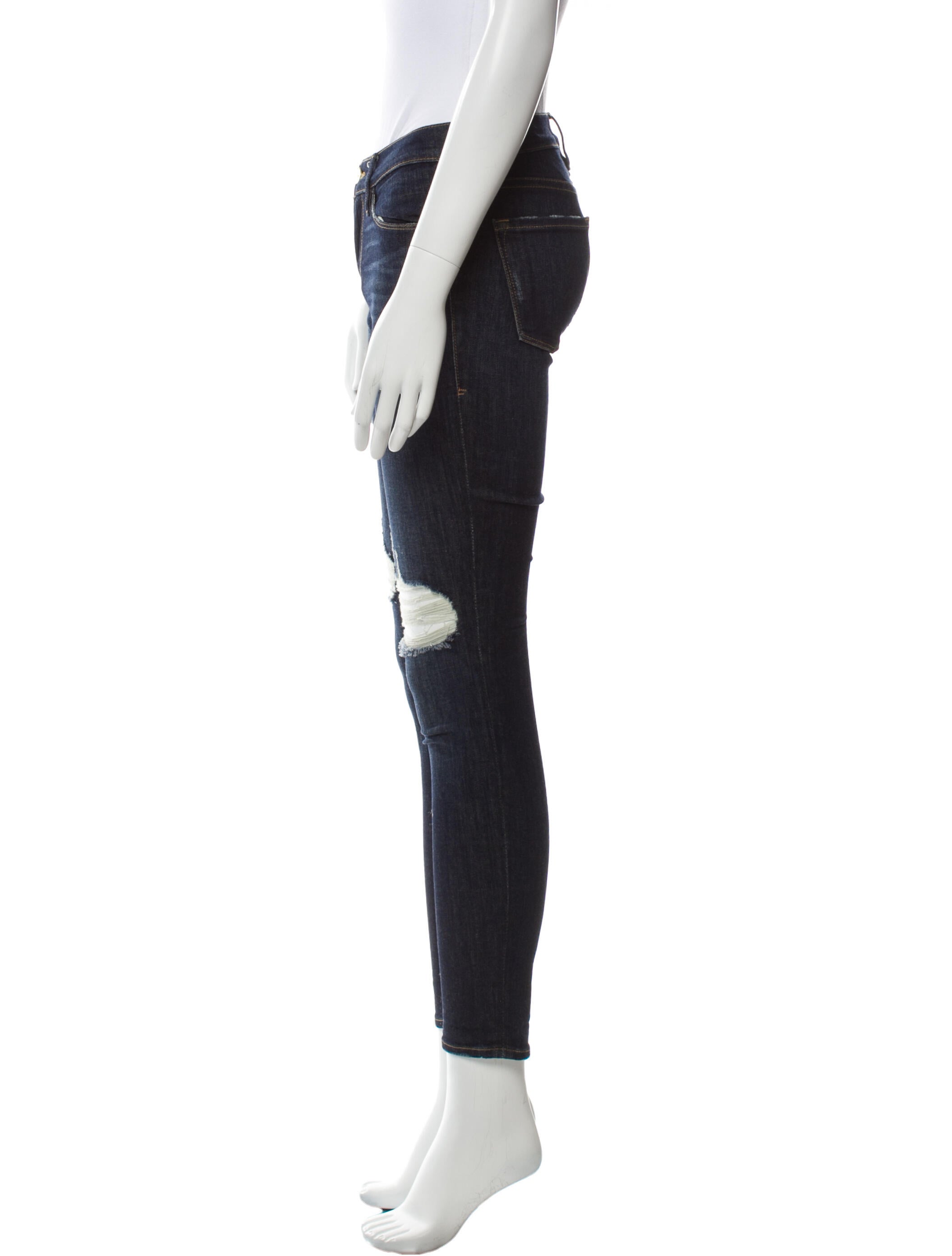 FRAME Low-Rise Skinny Leg Jeans