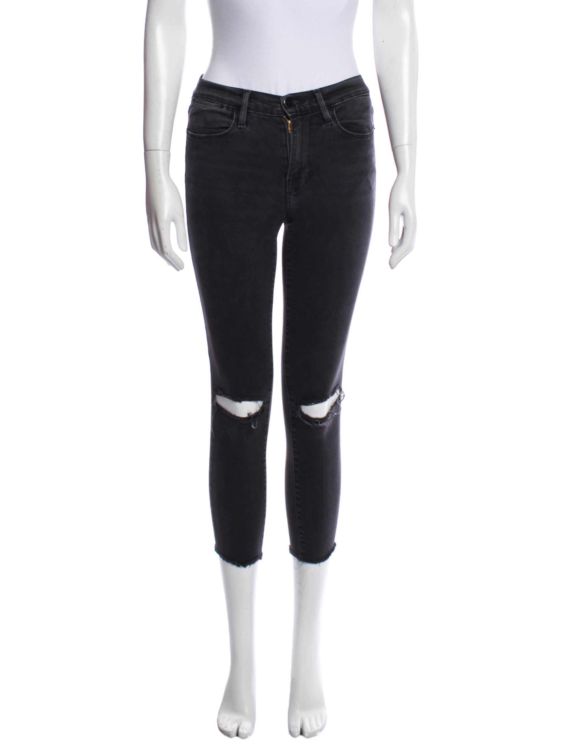 FRAME Mid-Rise Skinny Leg Jeans