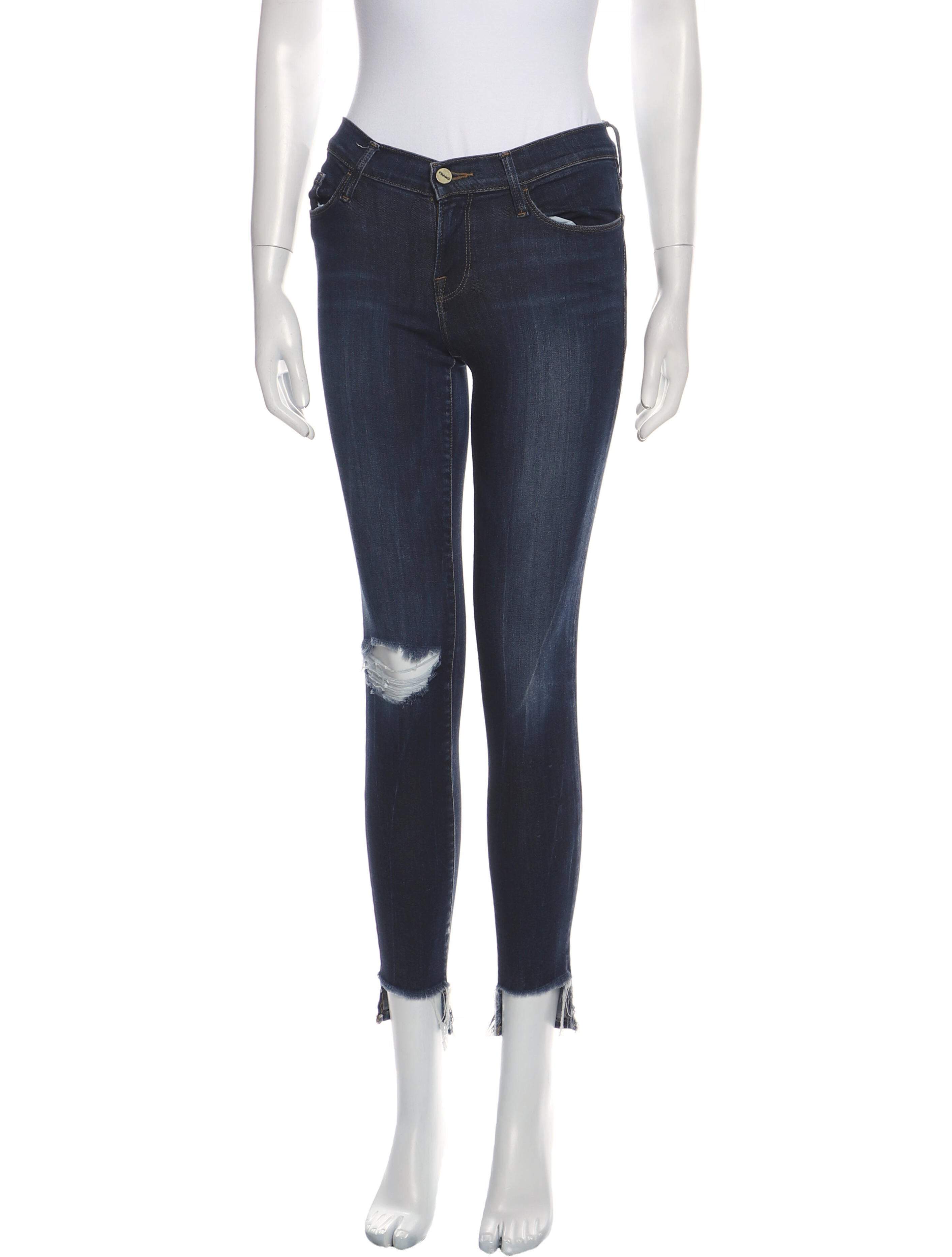 FRAME Mid-Rise Skinny Leg Jeans