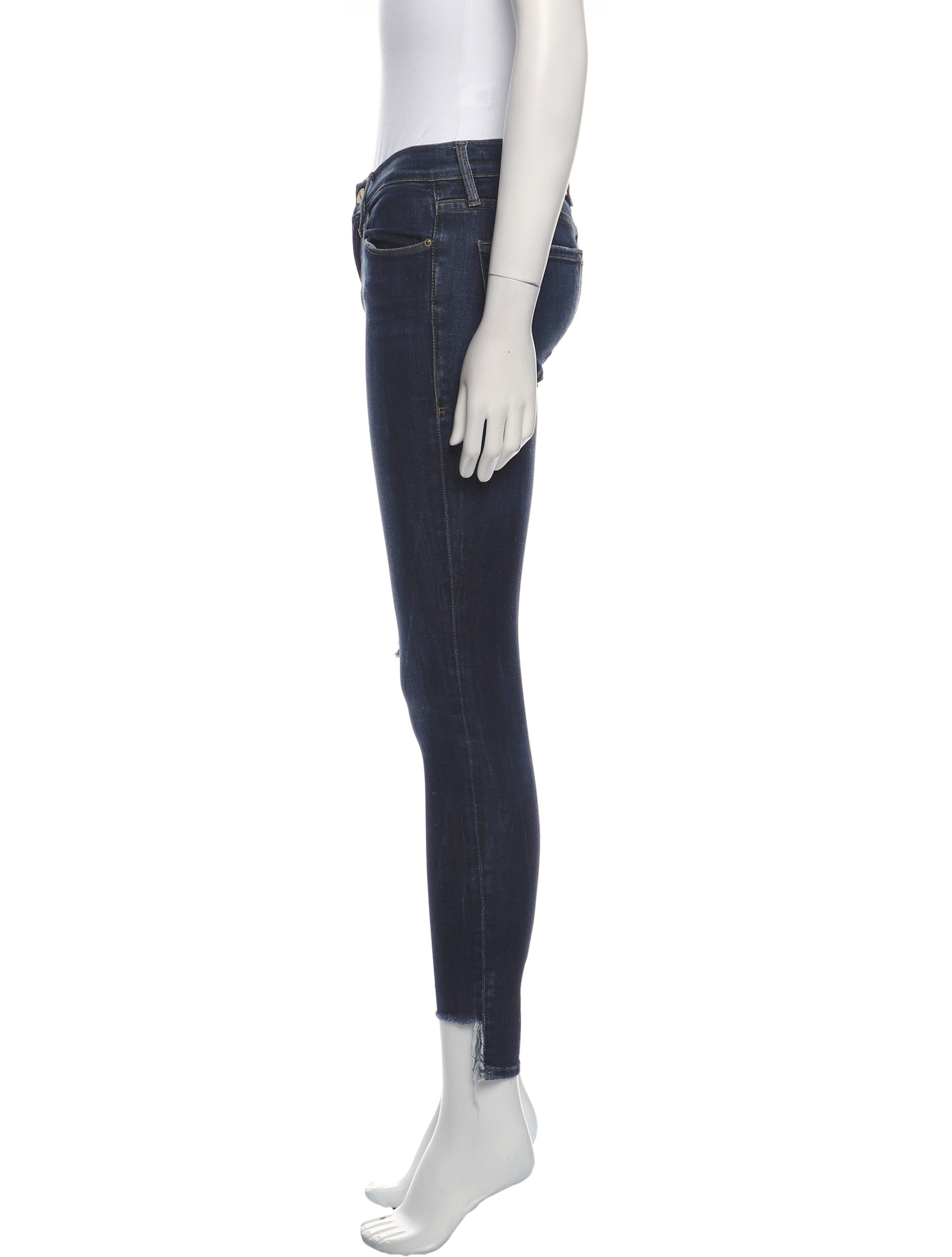 FRAME Mid-Rise Skinny Leg Jeans