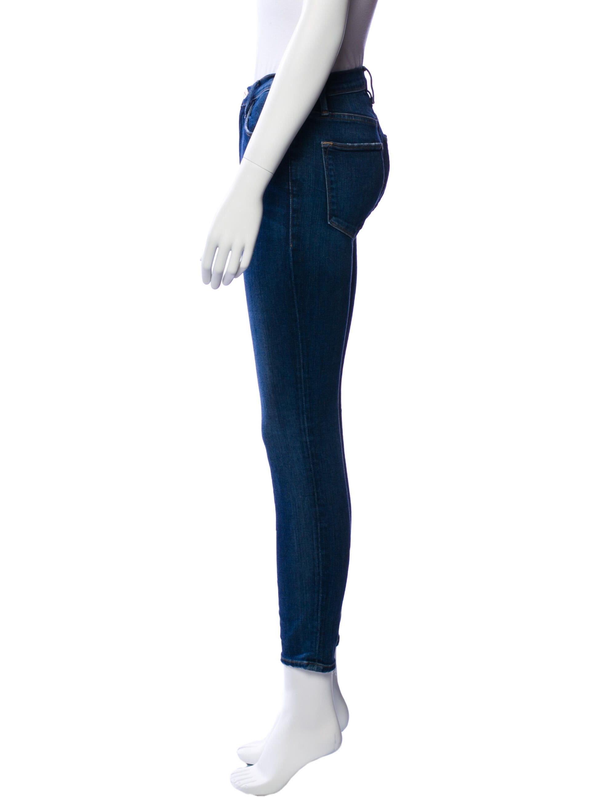FRAME Mid-Rise Skinny Leg Jeans