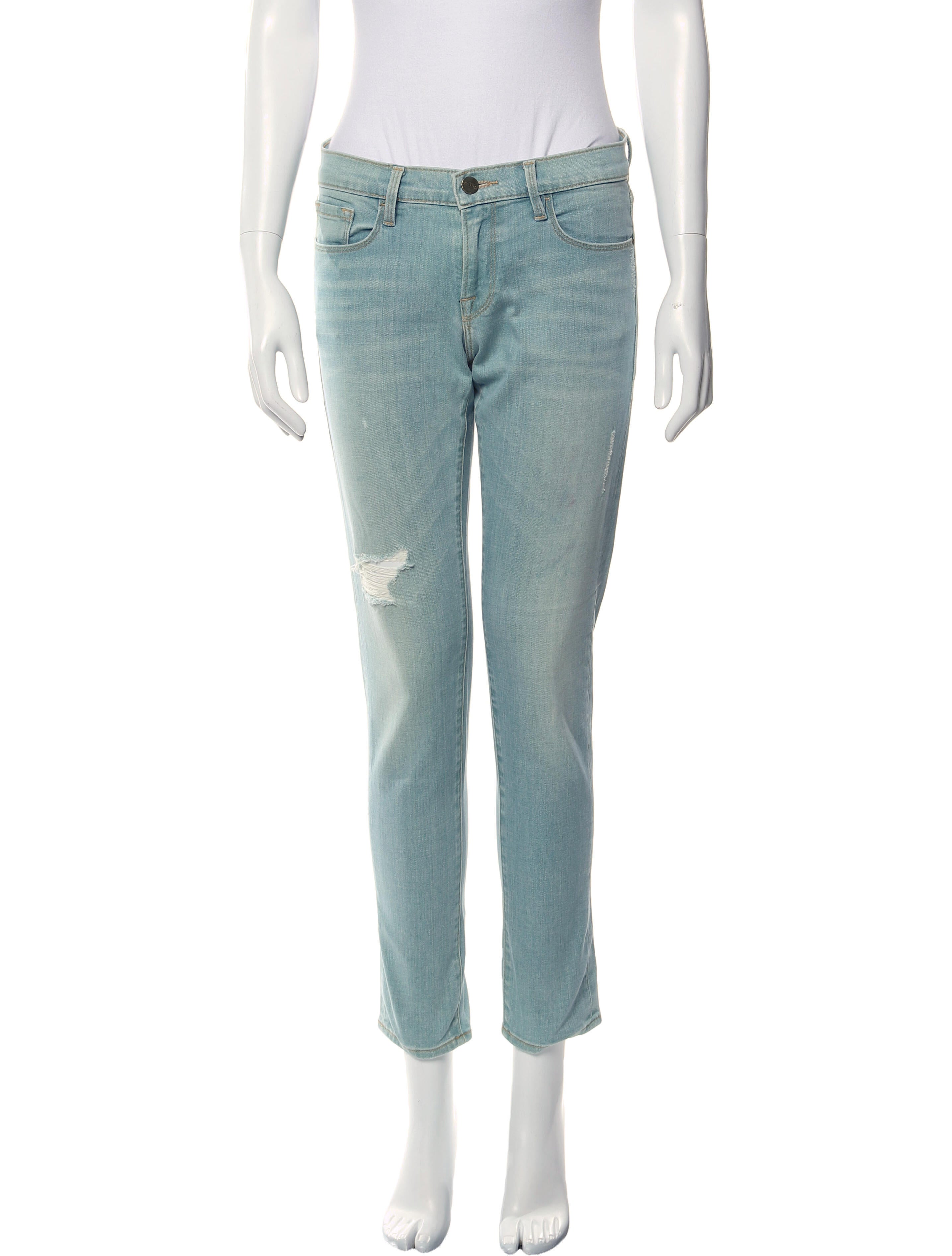 FRAME Mid-Rise Skinny Leg Jeans