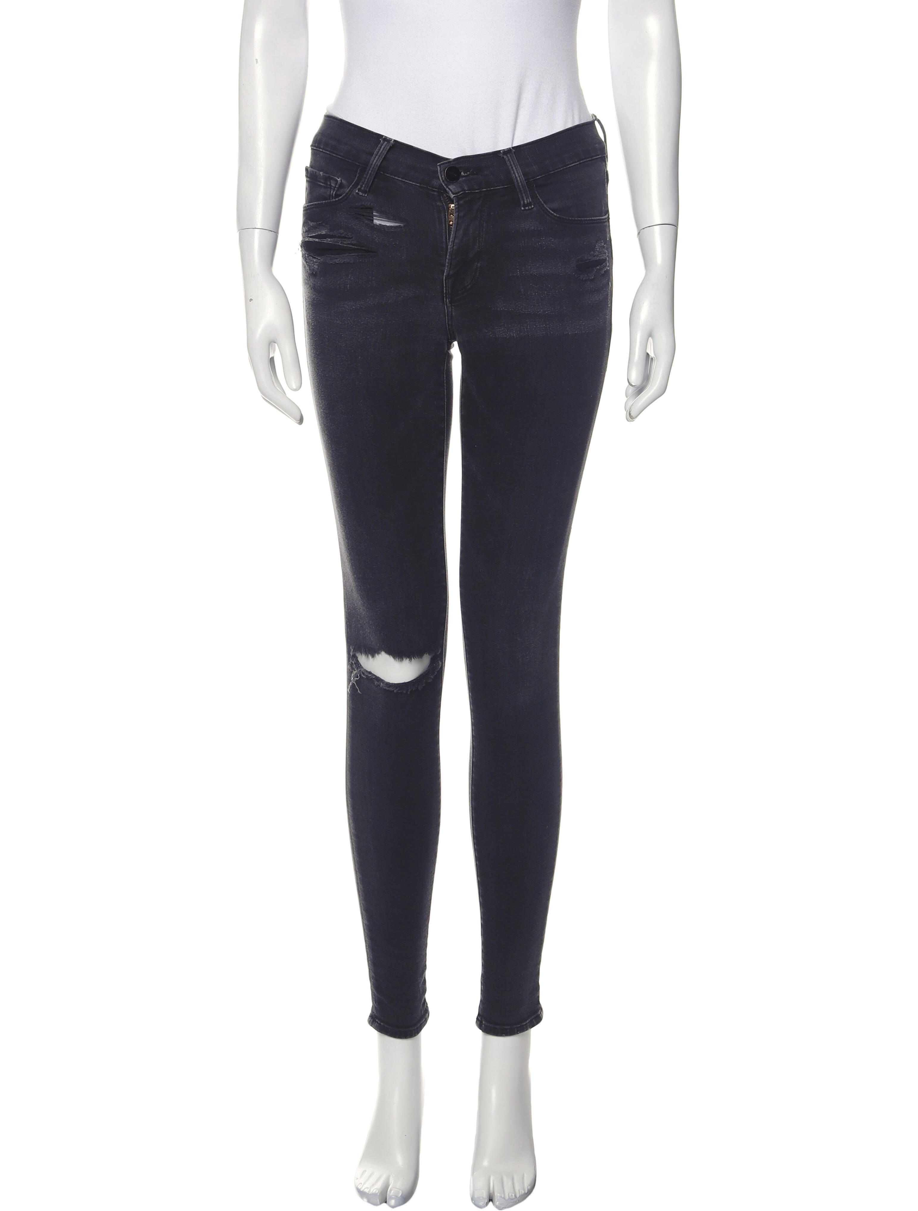FRAME Low-Rise Skinny Leg Jeans
