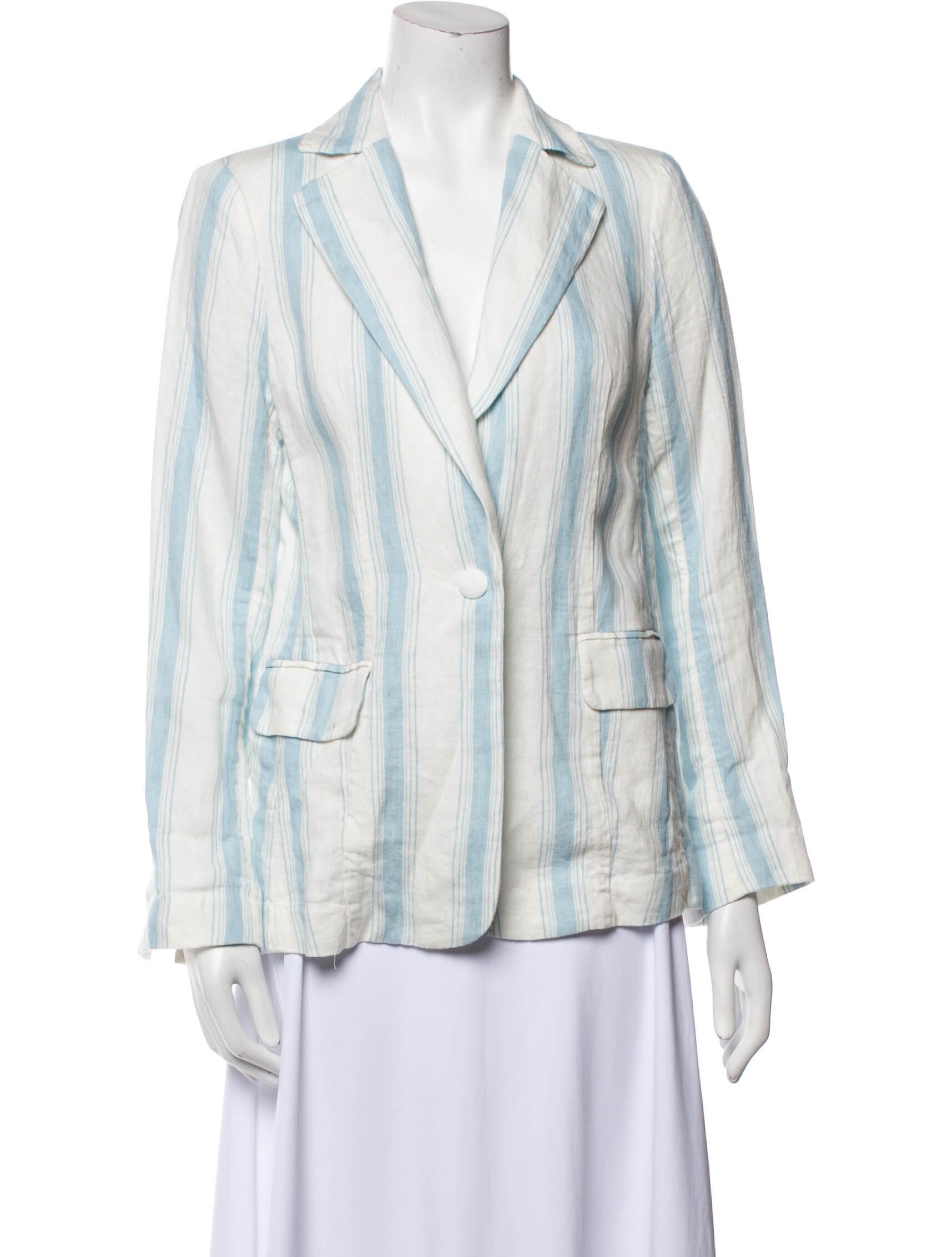 frame striped blazer