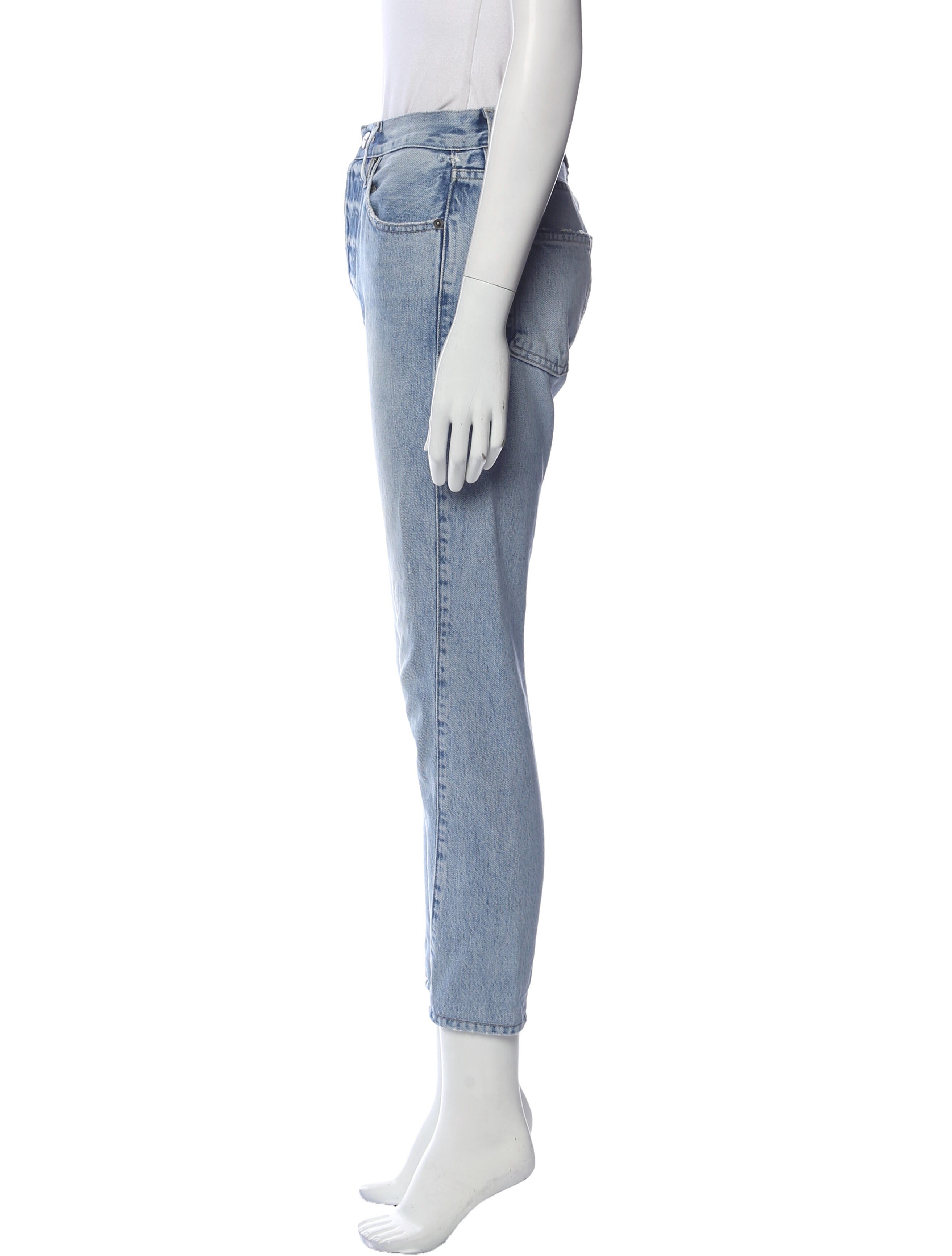 FRAME Frame Denim MidRise Jeans Blue, 8.5" Rise Jeans, Clothing