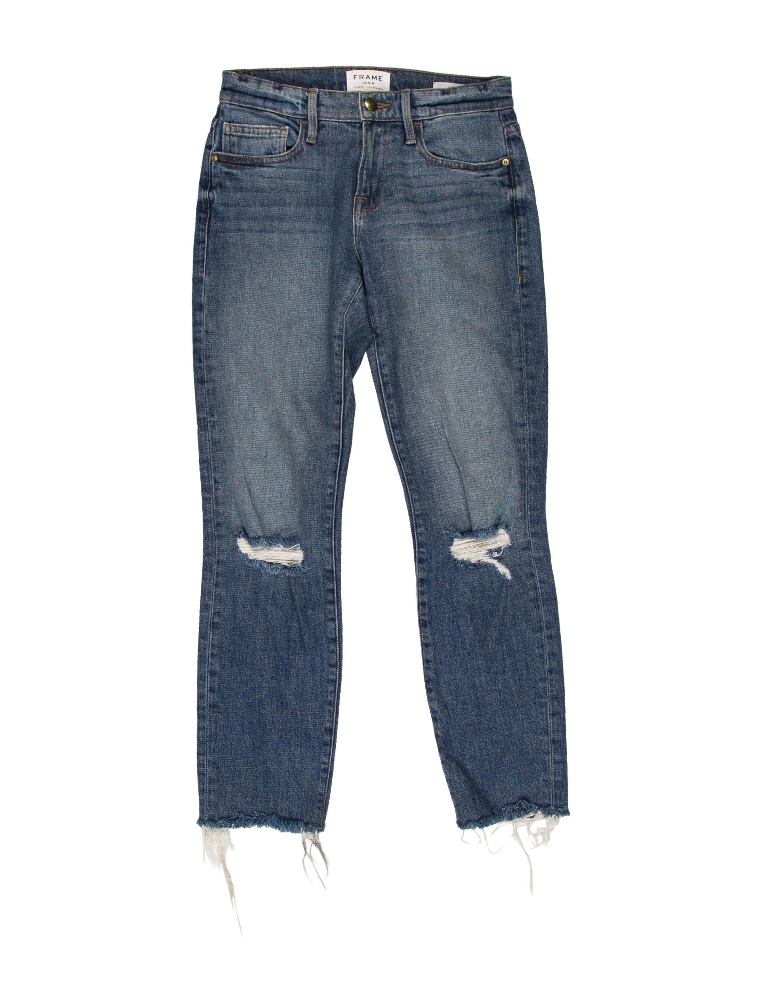 FRAME Frame Denim MidRise Cropped Jeans Blue, 8" Rise Jeans, Clothing WFD27148 The RealReal