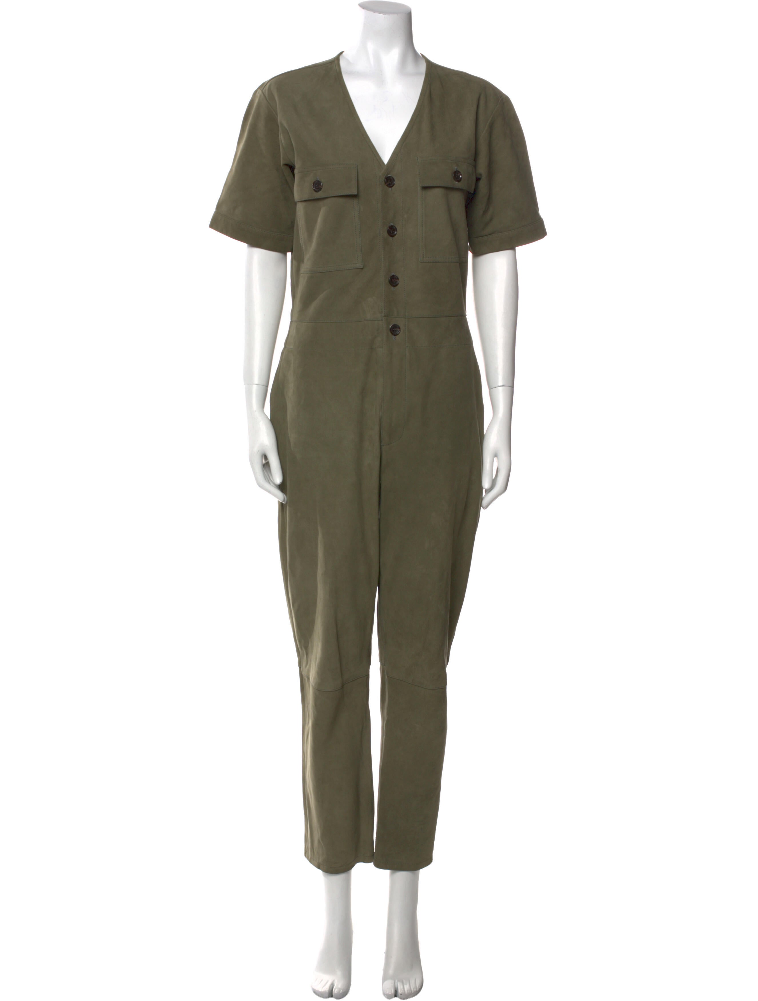 FRAME Jumpsuit Green, 12" Rise Jumpsuits and Rompers, Clothing