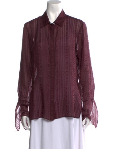 Frame Tops Long Sleeve Button-Up Top M