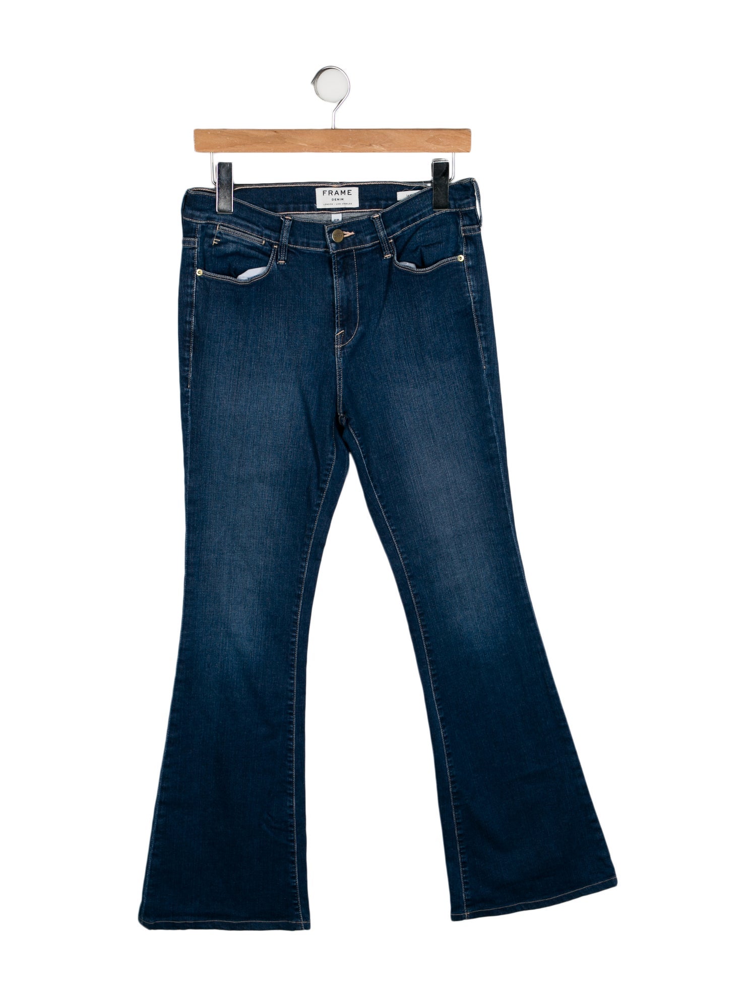 FRAME Le High Flare Wide Leg Jeans - Blue, 10.25