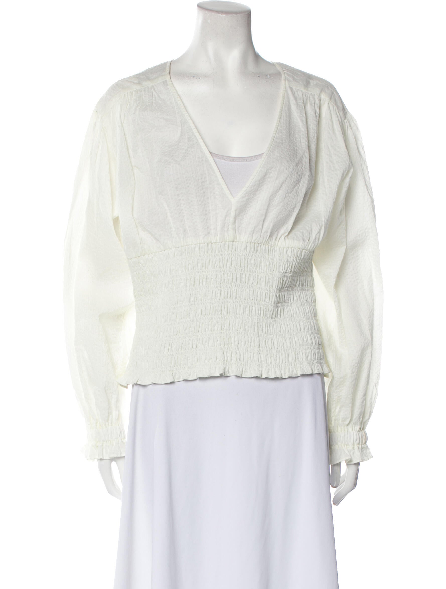 FRAME V-Neck Long Sleeve Blouse w/ Tags