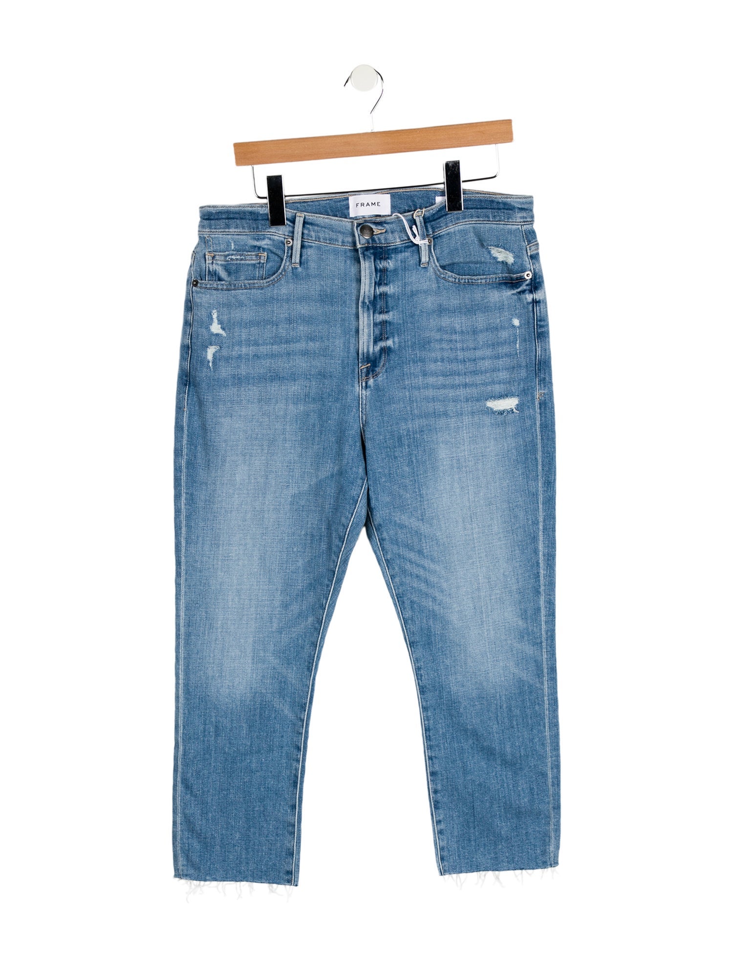 FRAME High-Rise Straight Leg Jeans
