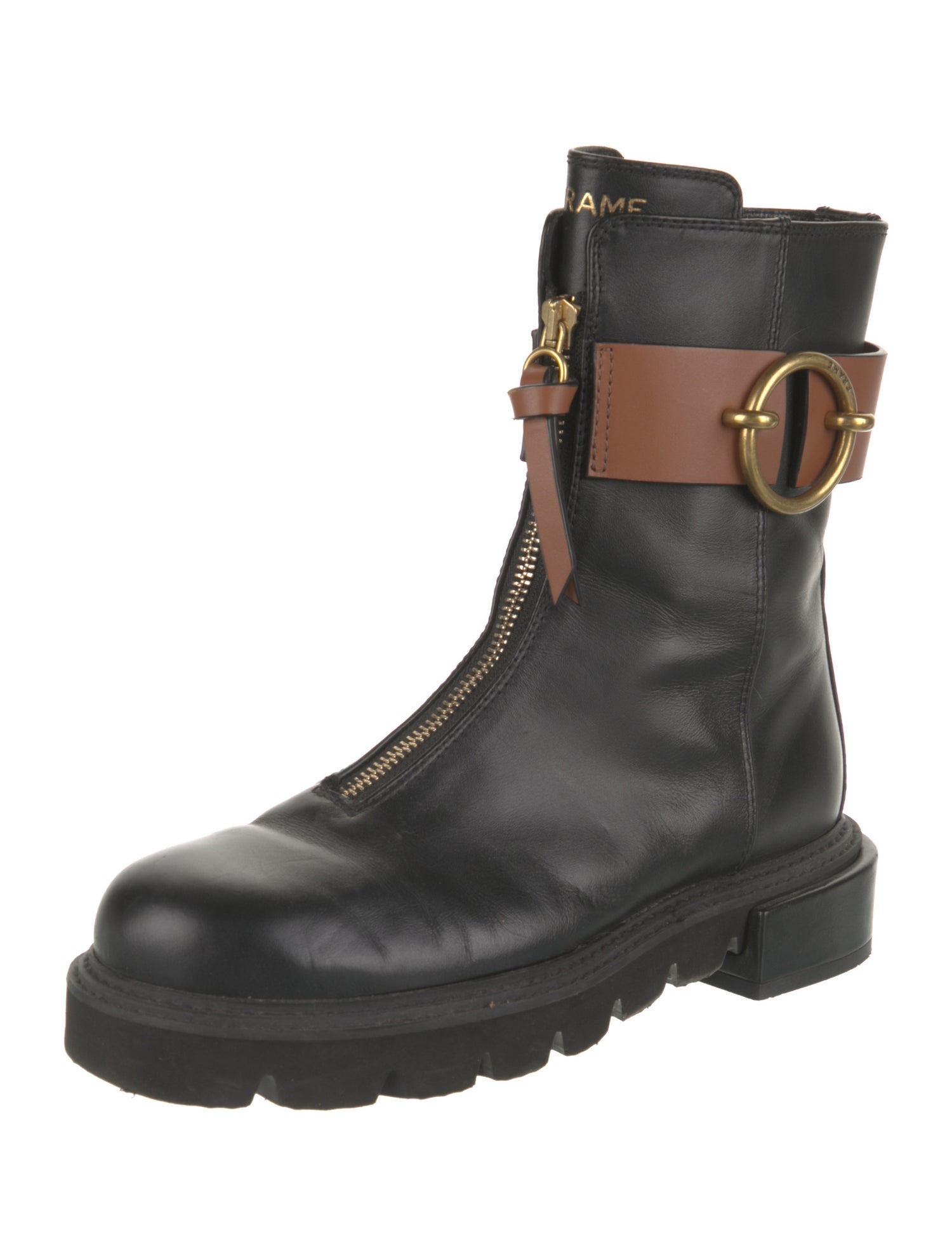 FRAME Leather Combat Boots