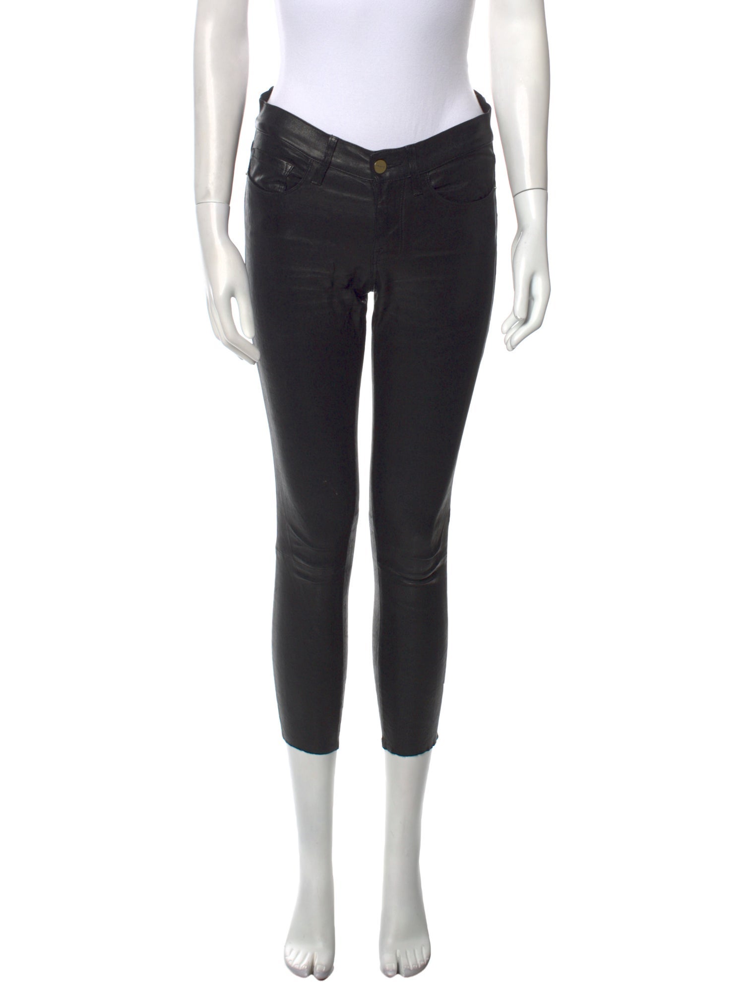 FRAME Lamb Leather Skinny Leg Pants